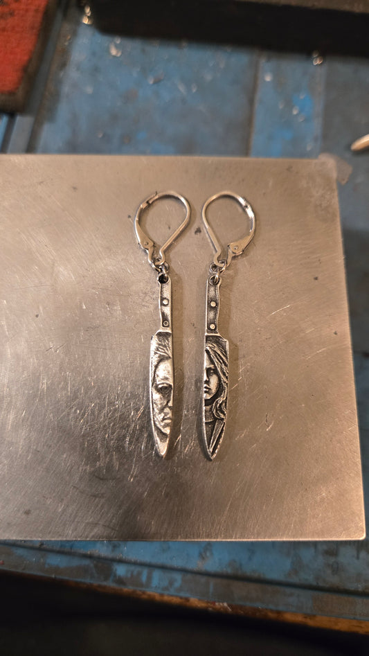 Michael Myers & Laurie Strode Butcher Knife Earrings –  Pre-Order for next weeks batch
