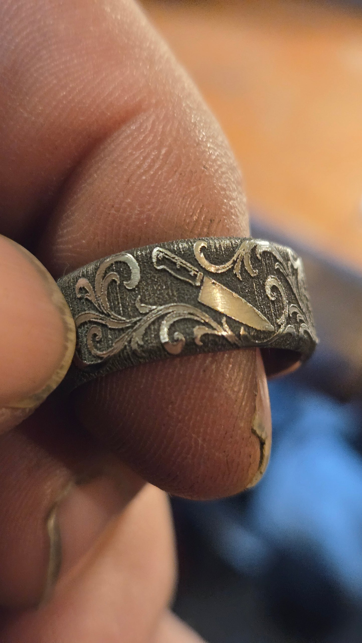 Michael Myers Engraved Flat Ring – 316L Surgical Steel