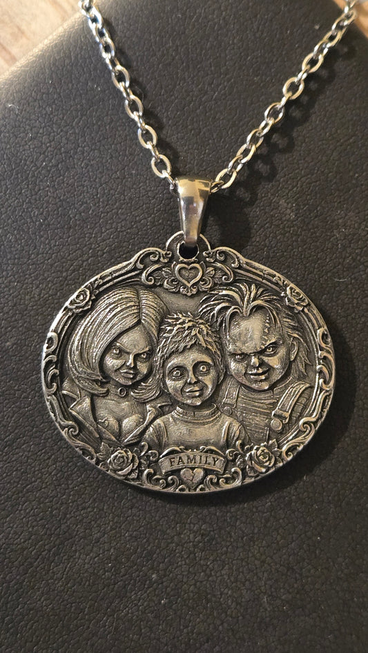 Chucky Family Pendant – Tiffany, Glen & Chucky Inspired Horror Necklace