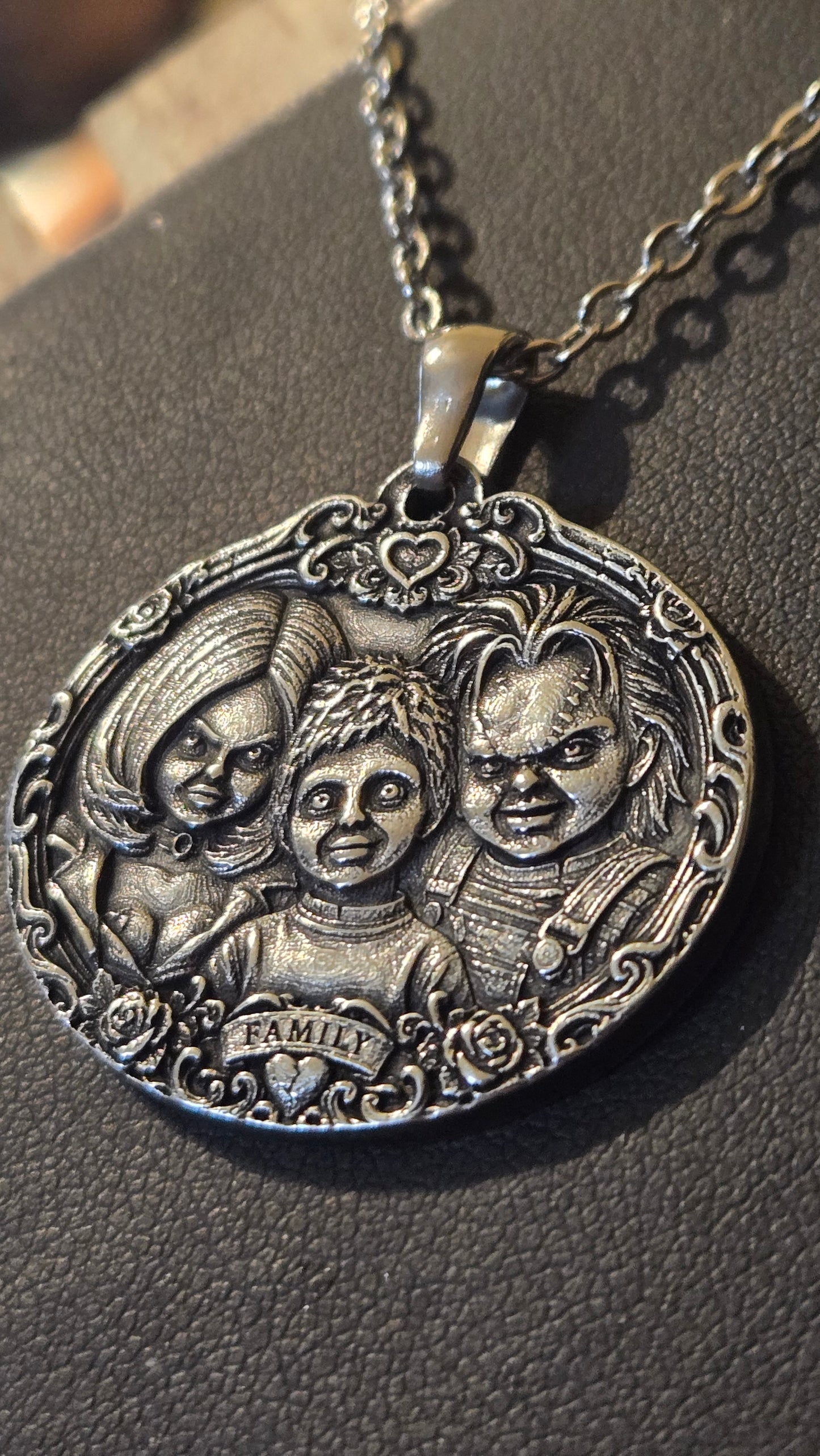 Chucky Family Pendant – Tiffany, Glen & Chucky Inspired Horror Necklace