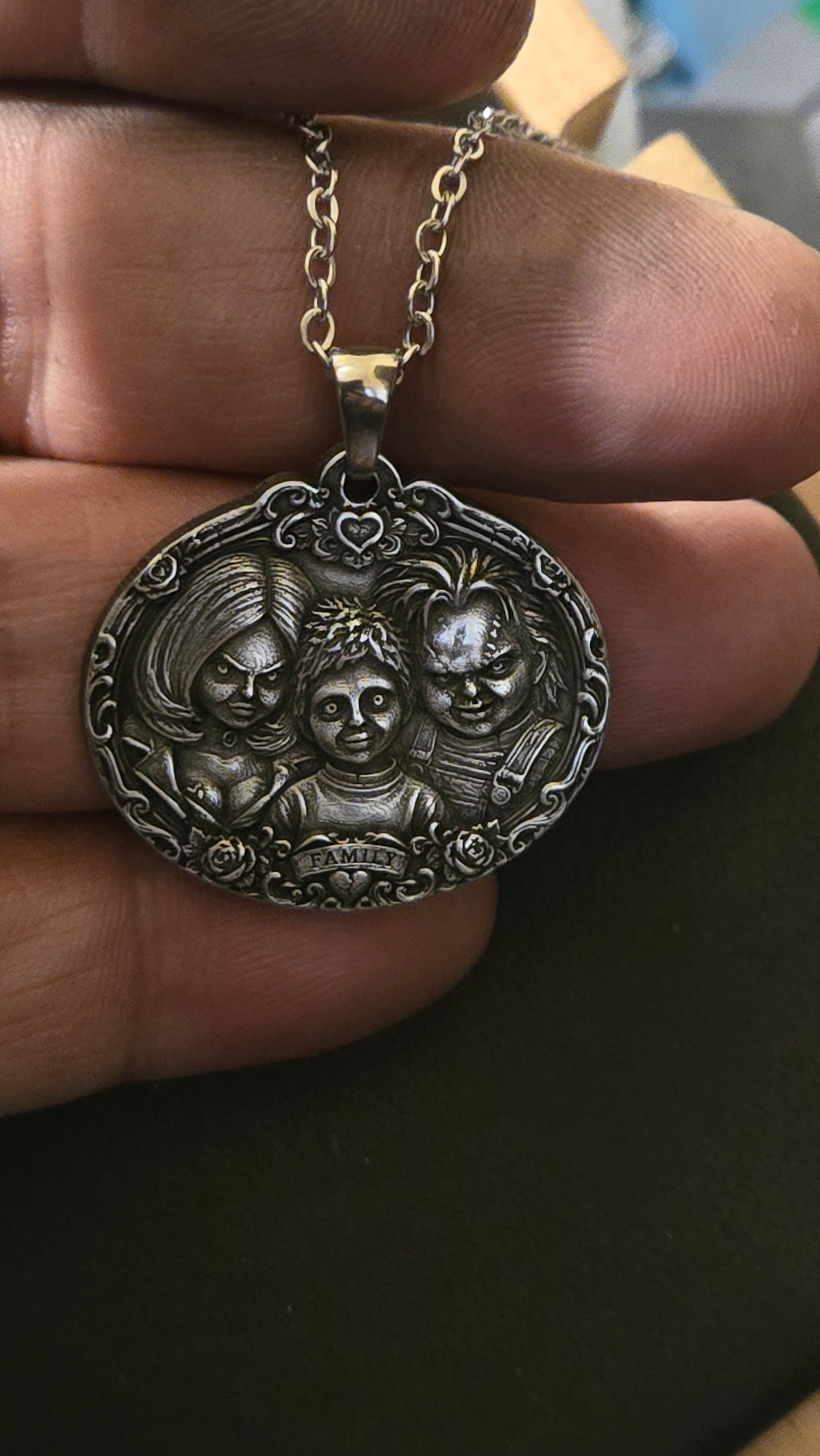 Chucky Family Pendant – Tiffany, Glen & Chucky Inspired Horror Necklace