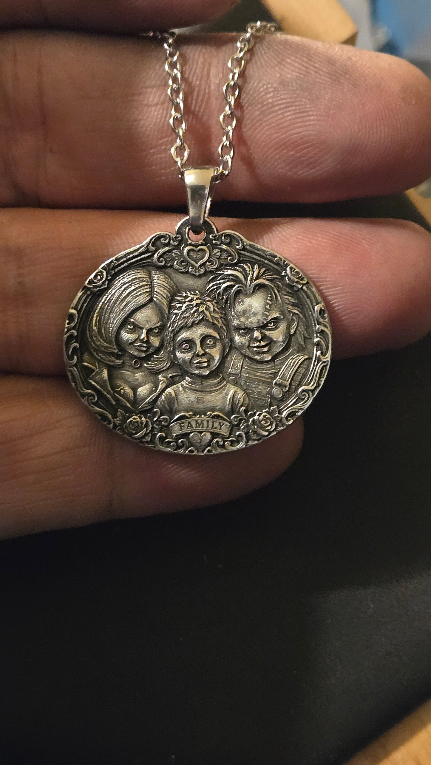 Chucky Family Pendant – Tiffany, Glen & Chucky Inspired Horror Necklace