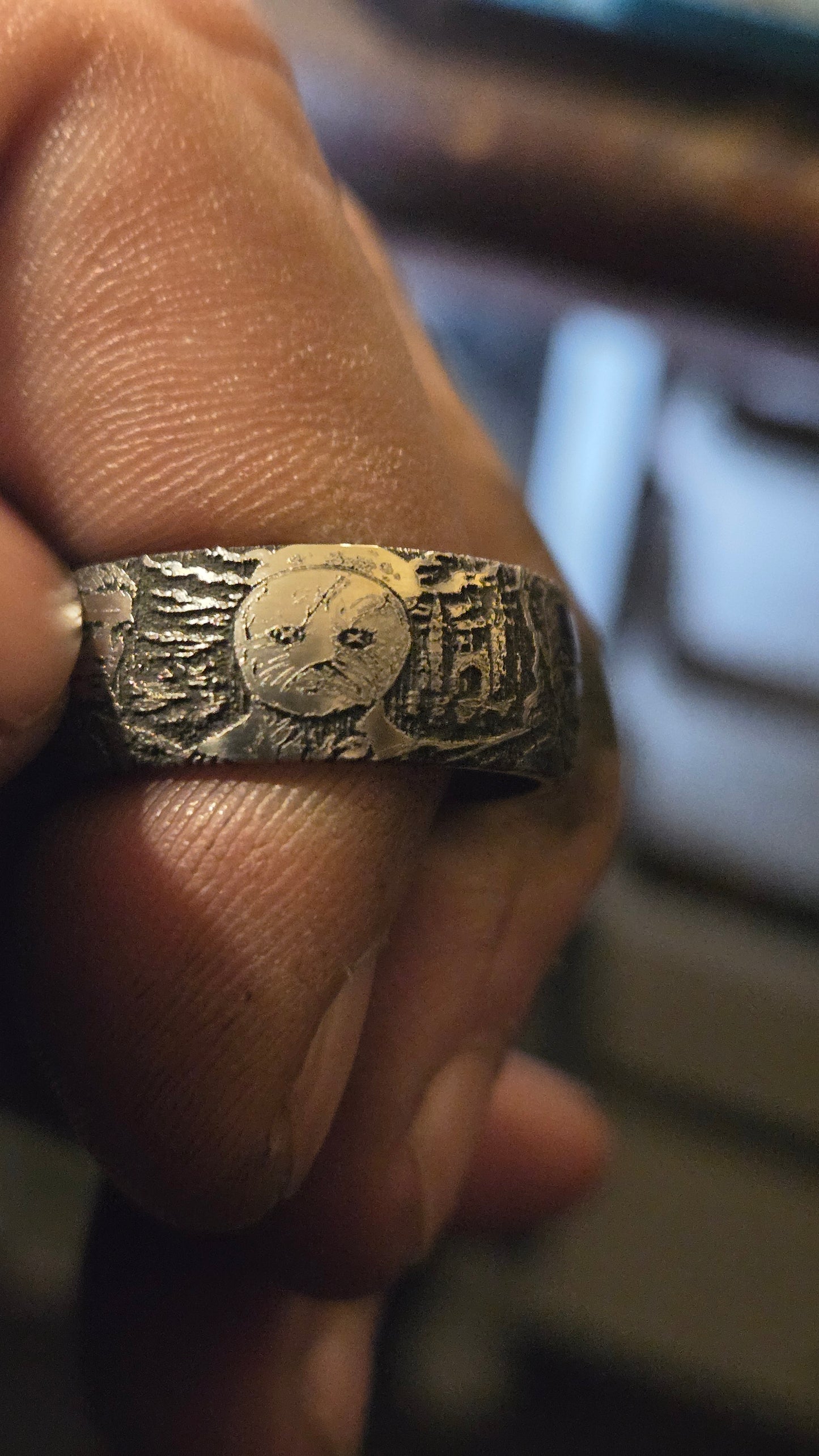 Handmade Nightbreed Inspired Horror Ring