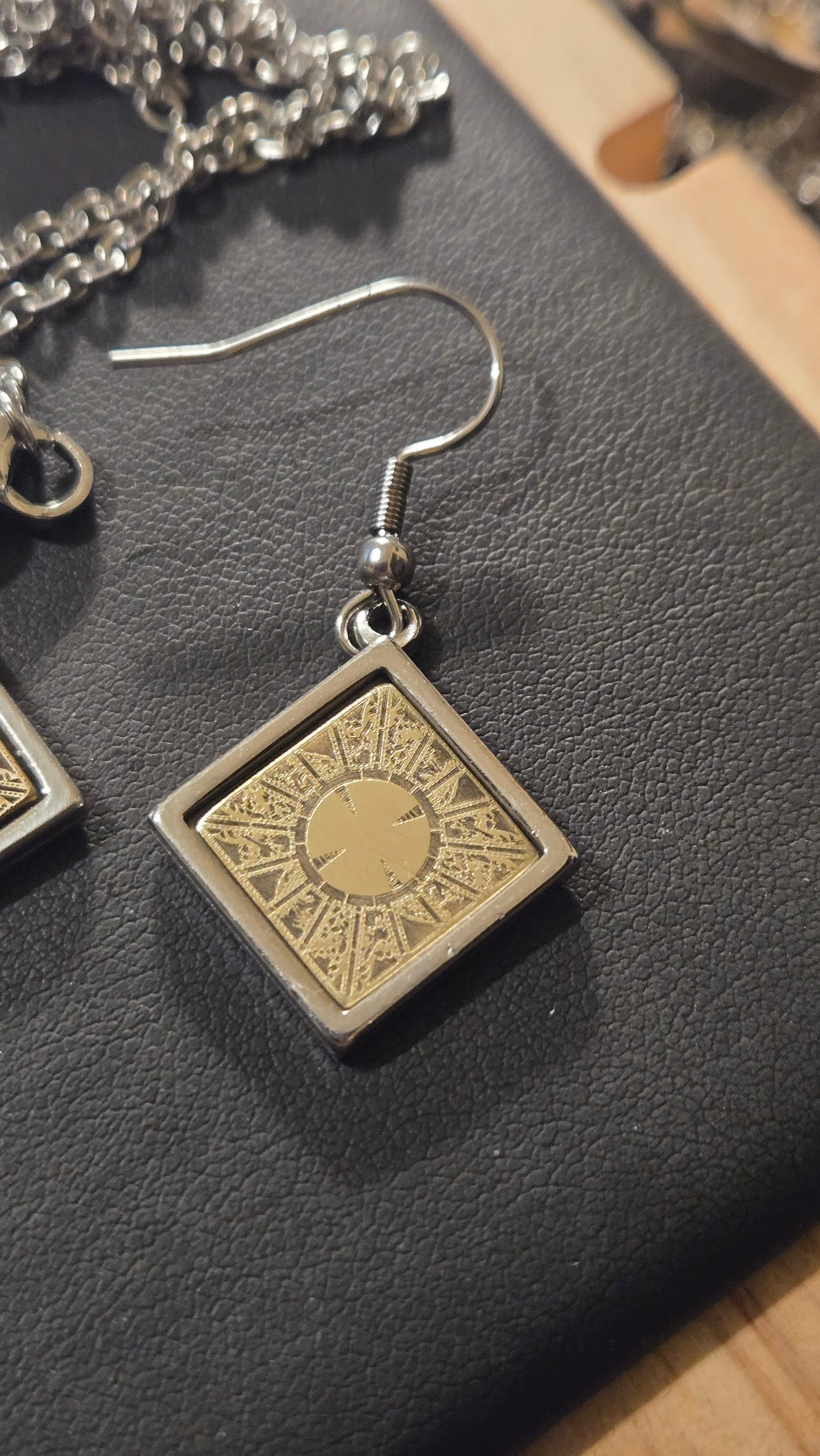 Handmade Lament Configuration Jewelry Set – 12mm Pendant & Matching Earrings