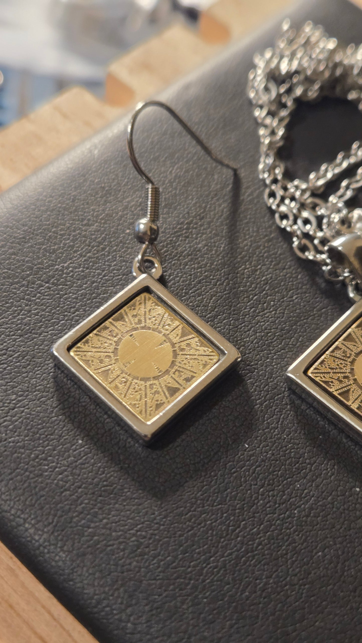 Handmade Lament Configuration Jewelry Set – 12mm Pendant & Matching Earrings