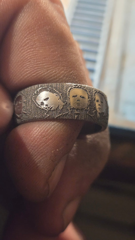 Michael Myers Ring of Masks – Handmade 316L Surgical Stainless
