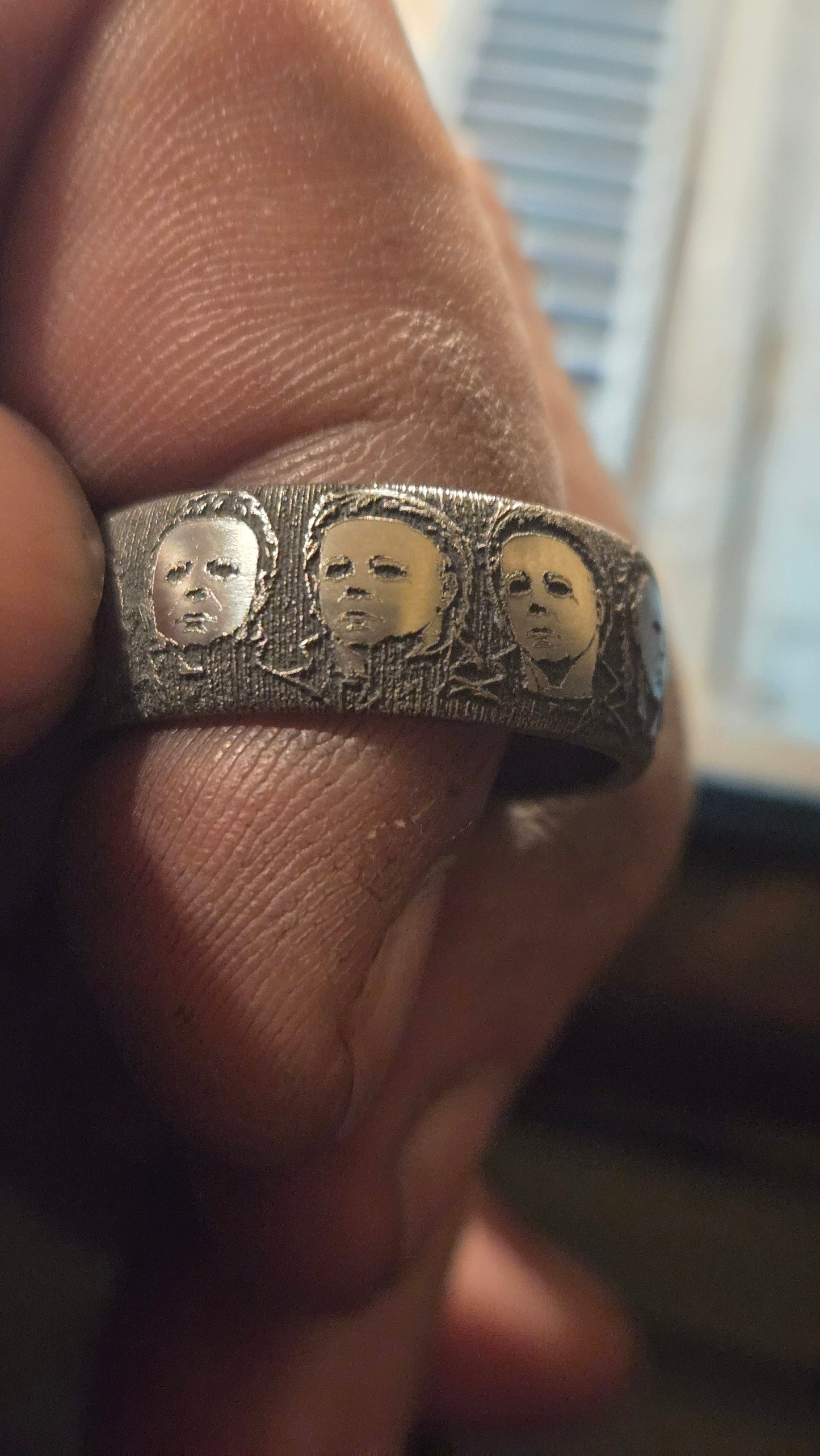 Michael Myers Ring of Masks – Handmade 316L Surgical Stainless