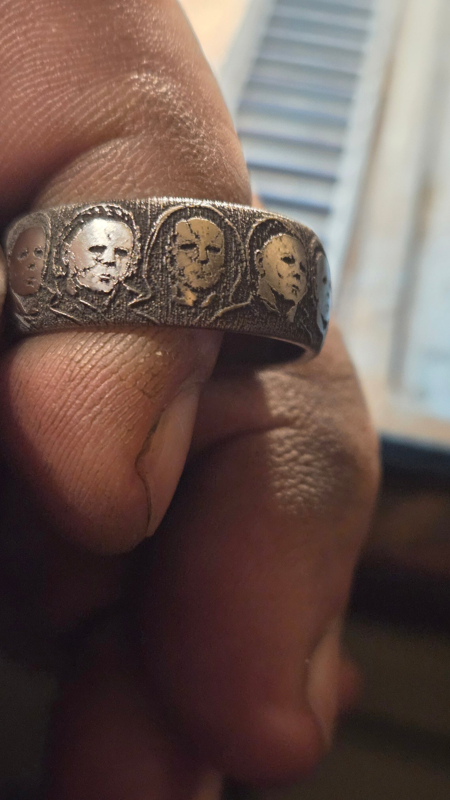 Michael Myers Ring of Masks – Handmade 316L Surgical Stainless