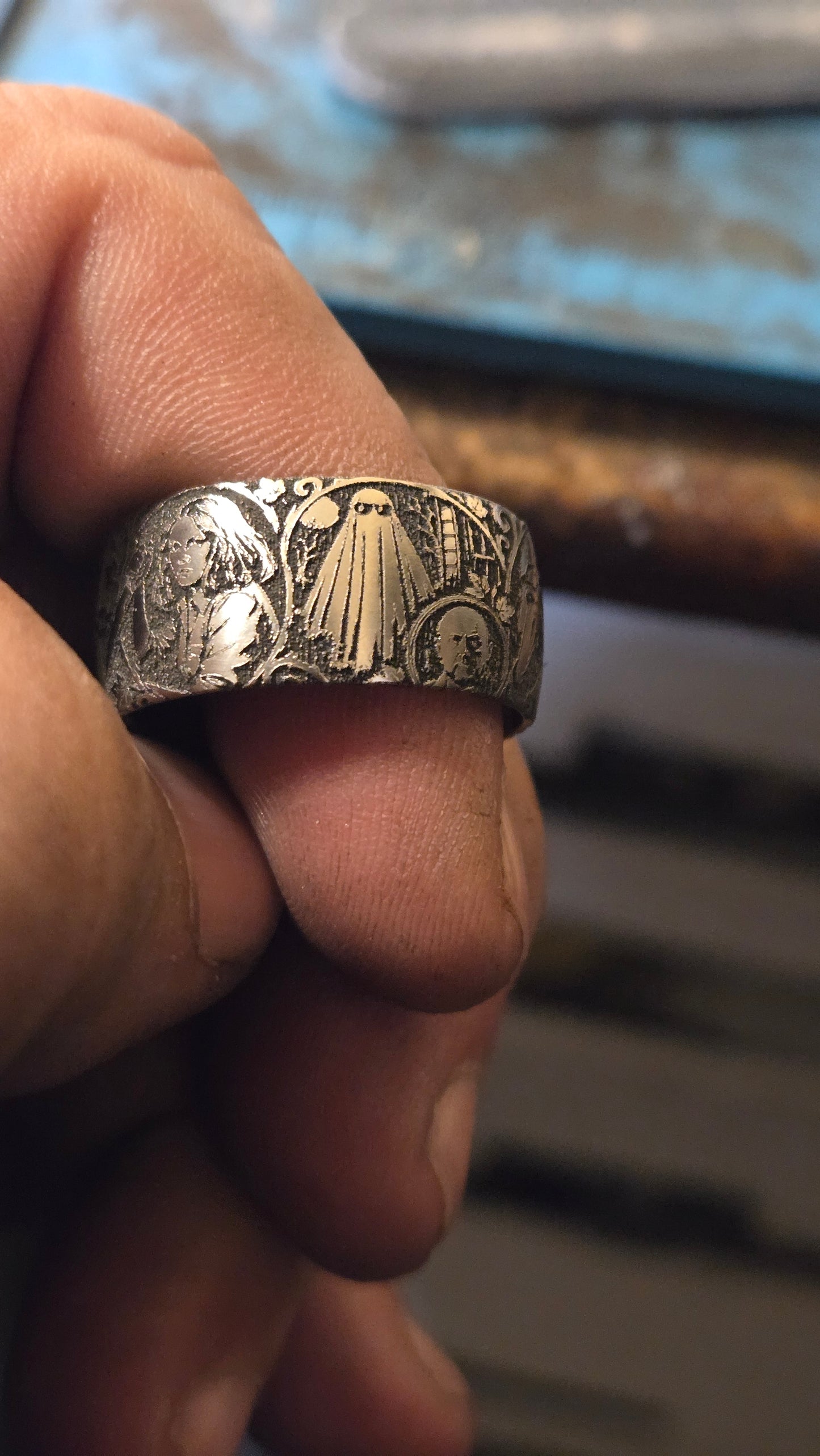 Michael Myers Halloween Ring – Handmade 12mm Wide