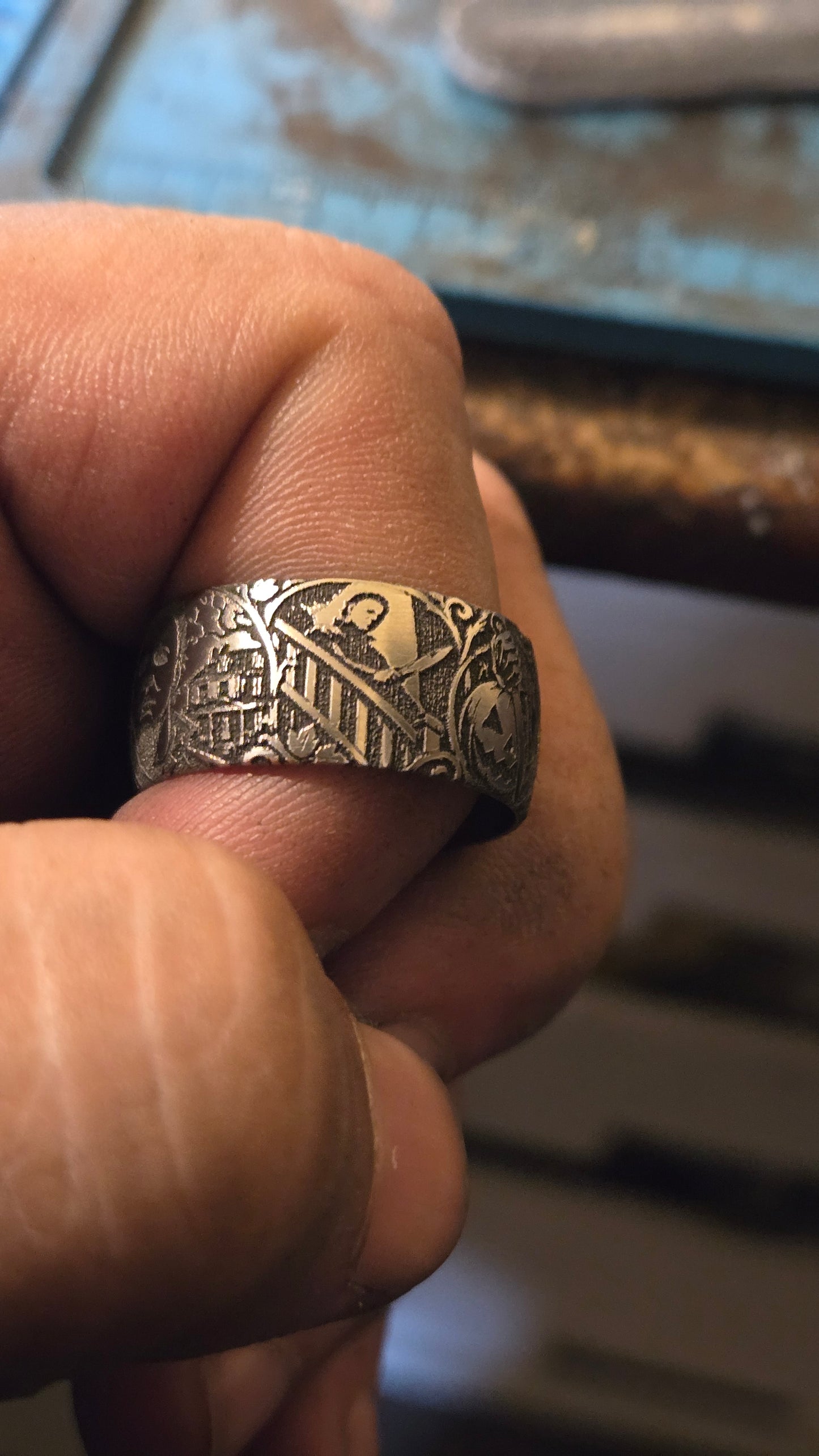 Michael Myers Halloween Ring – Handmade 12mm Wide