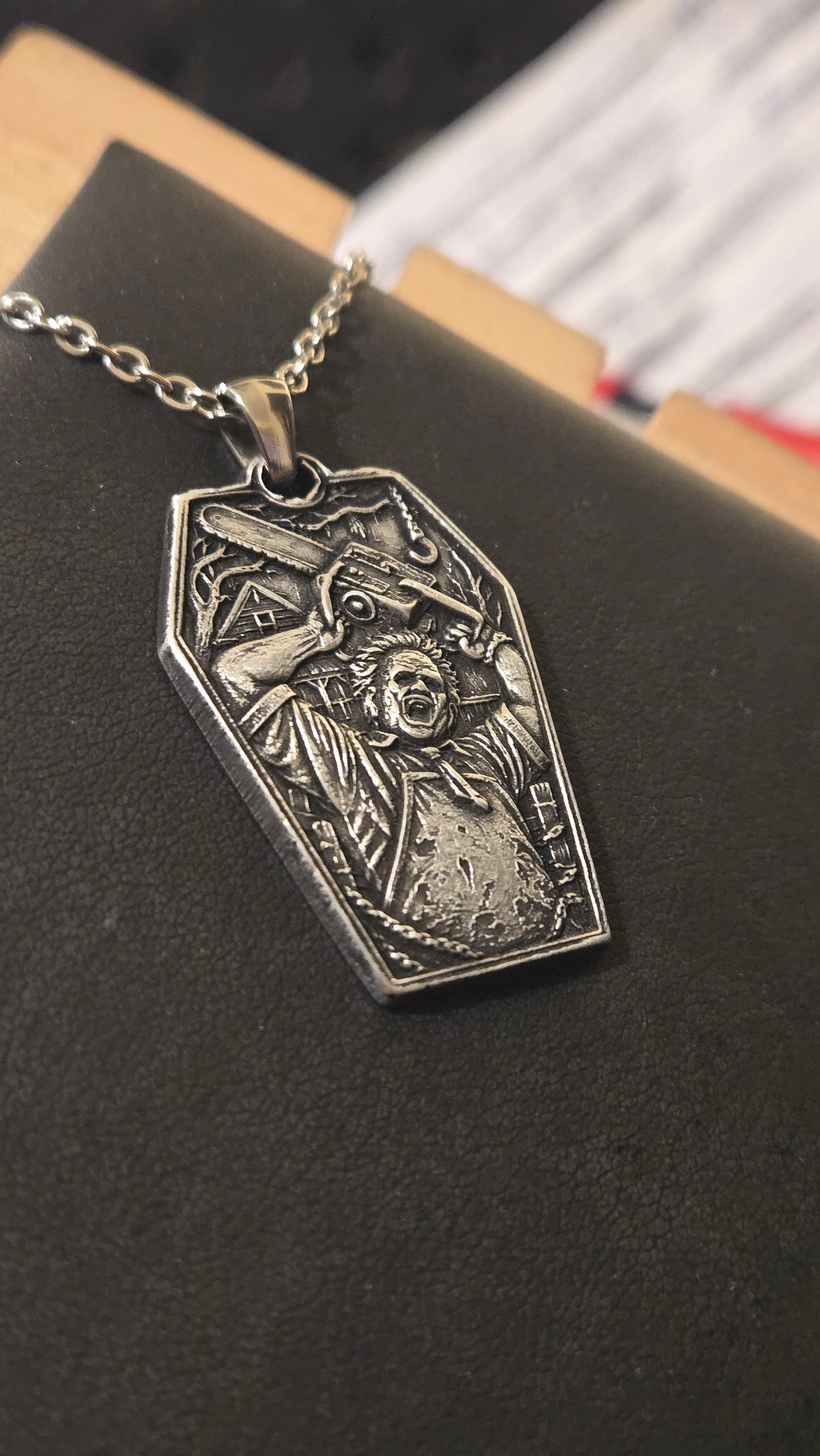 Texas Chainsaw Massacre themed – Leatherface Coffin Pendant
