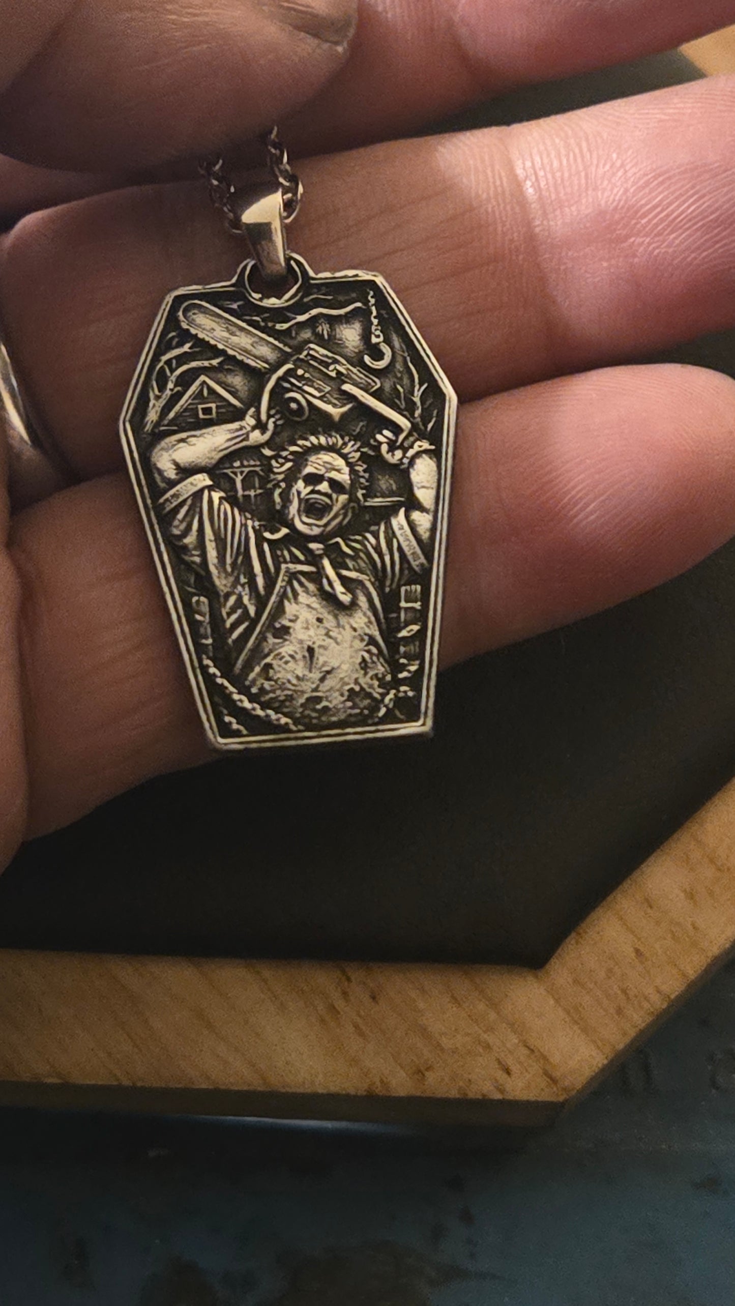 Texas Chainsaw Massacre themed – Leatherface Coffin Pendant