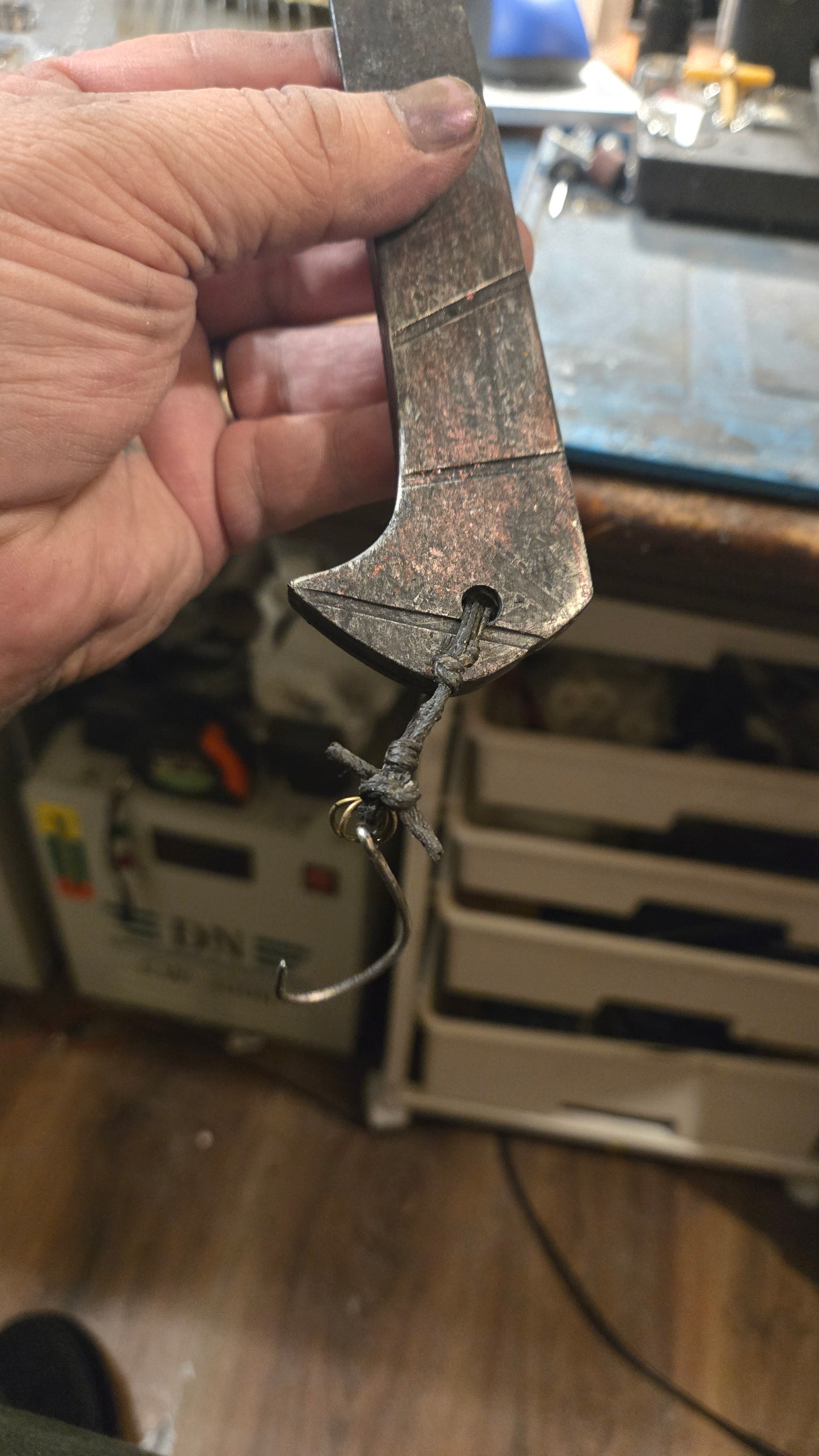HELLRAISER INSPIRED PINHEAD HOOKED SAW BLADE – HANDMADE HORROR DISPLAY PIECE