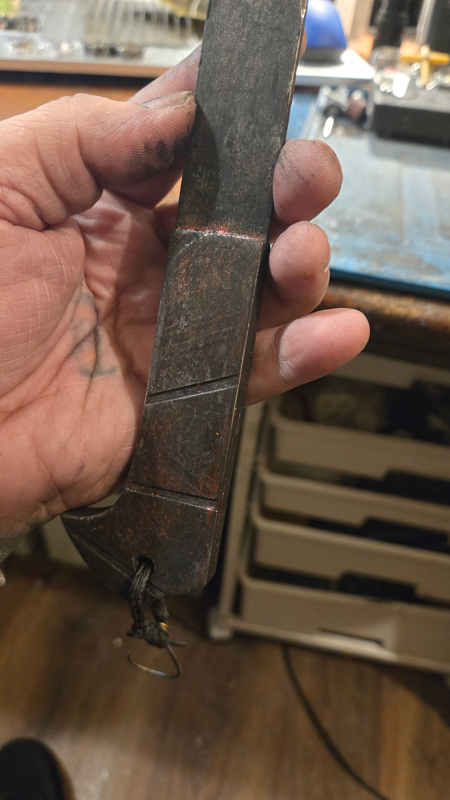 HELLRAISER INSPIRED PINHEAD HOOKED SAW BLADE – HANDMADE HORROR DISPLAY PIECE