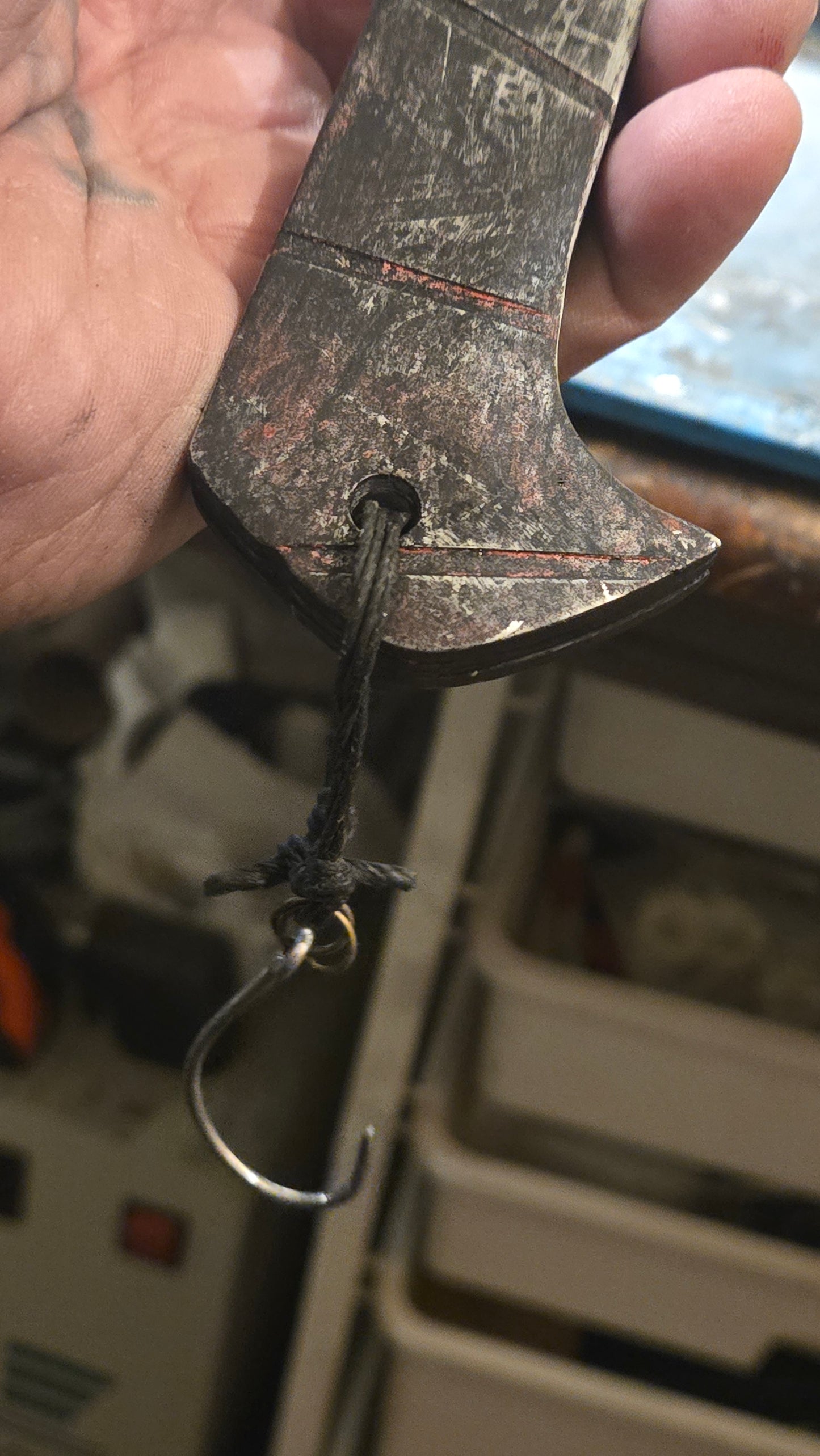 HELLRAISER INSPIRED PINHEAD HOOKED SAW BLADE – HANDMADE HORROR DISPLAY PIECE