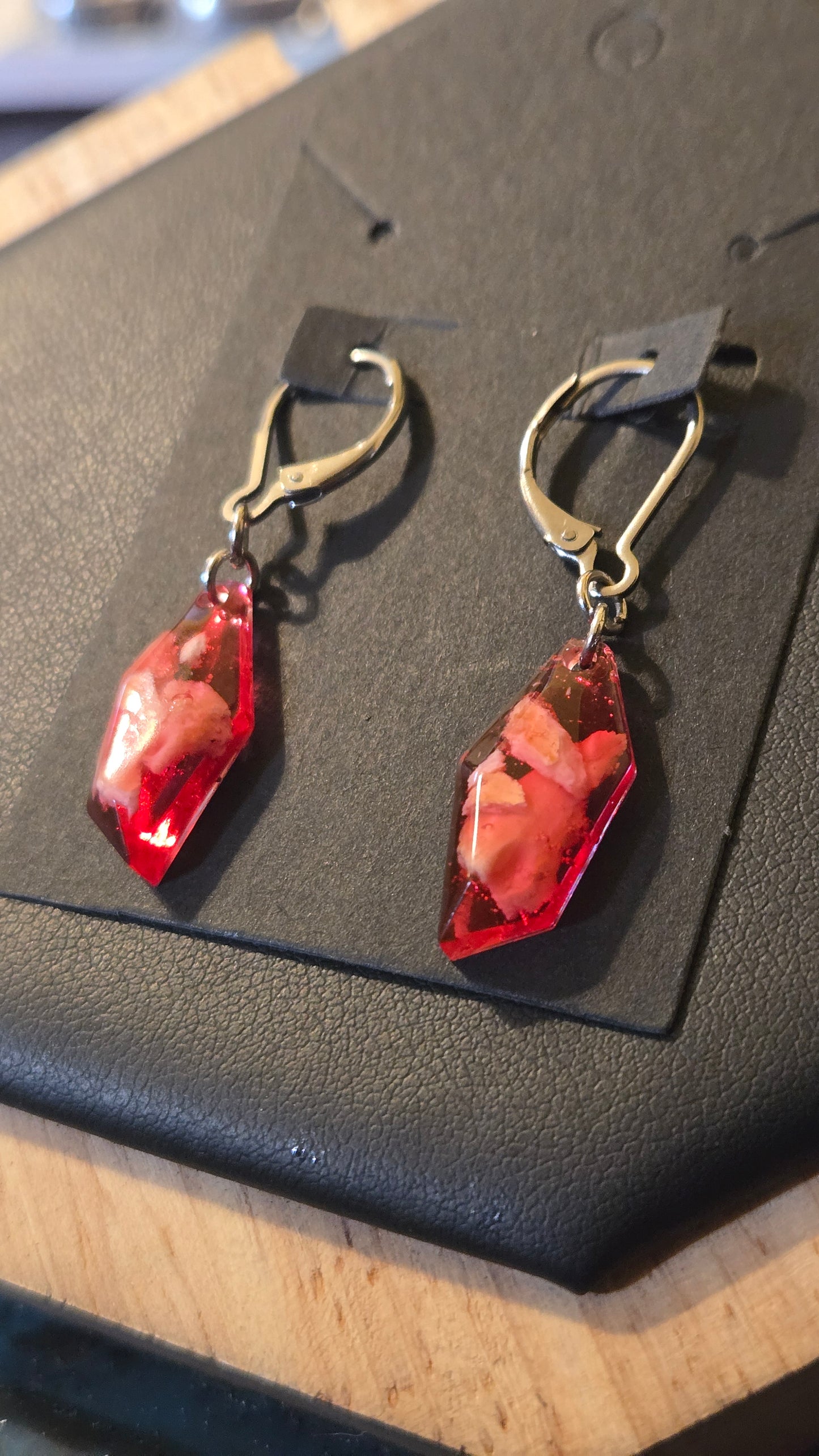 Human Bone Fragment Earrings, Handmade Memento Mori Jewelry