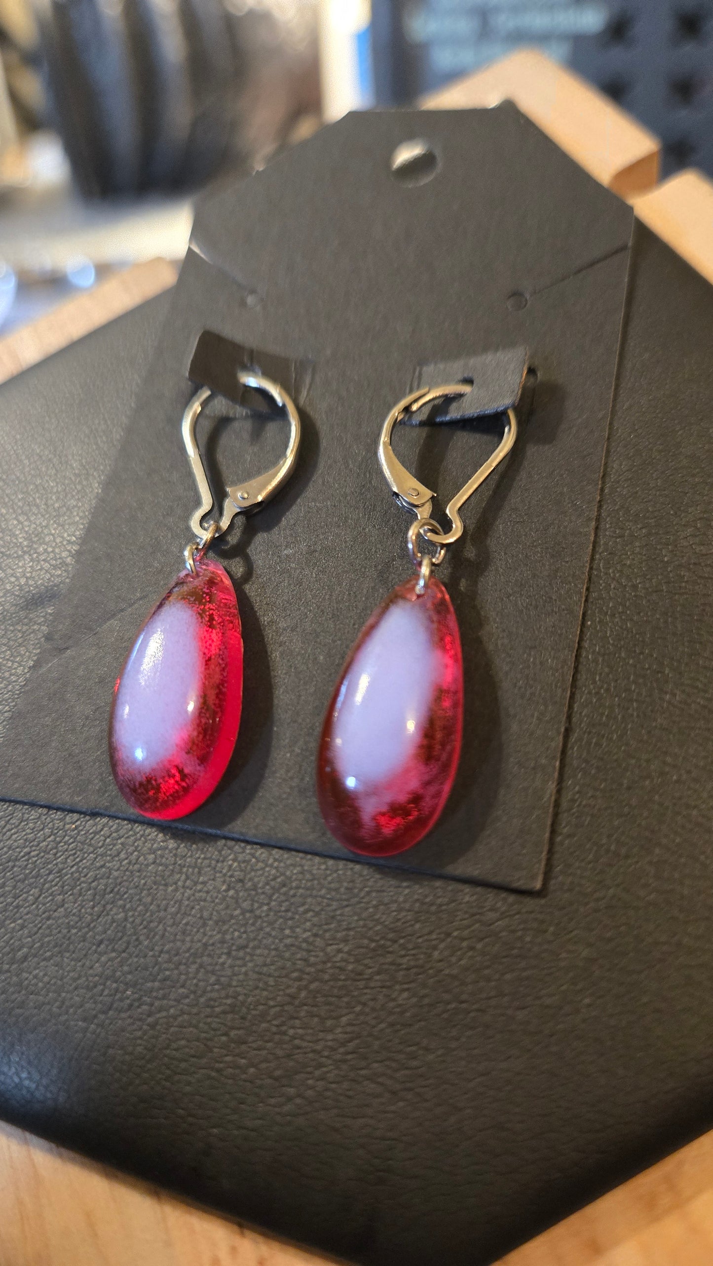Galaxy’s Eye – Handmade Glow Resin Earrings