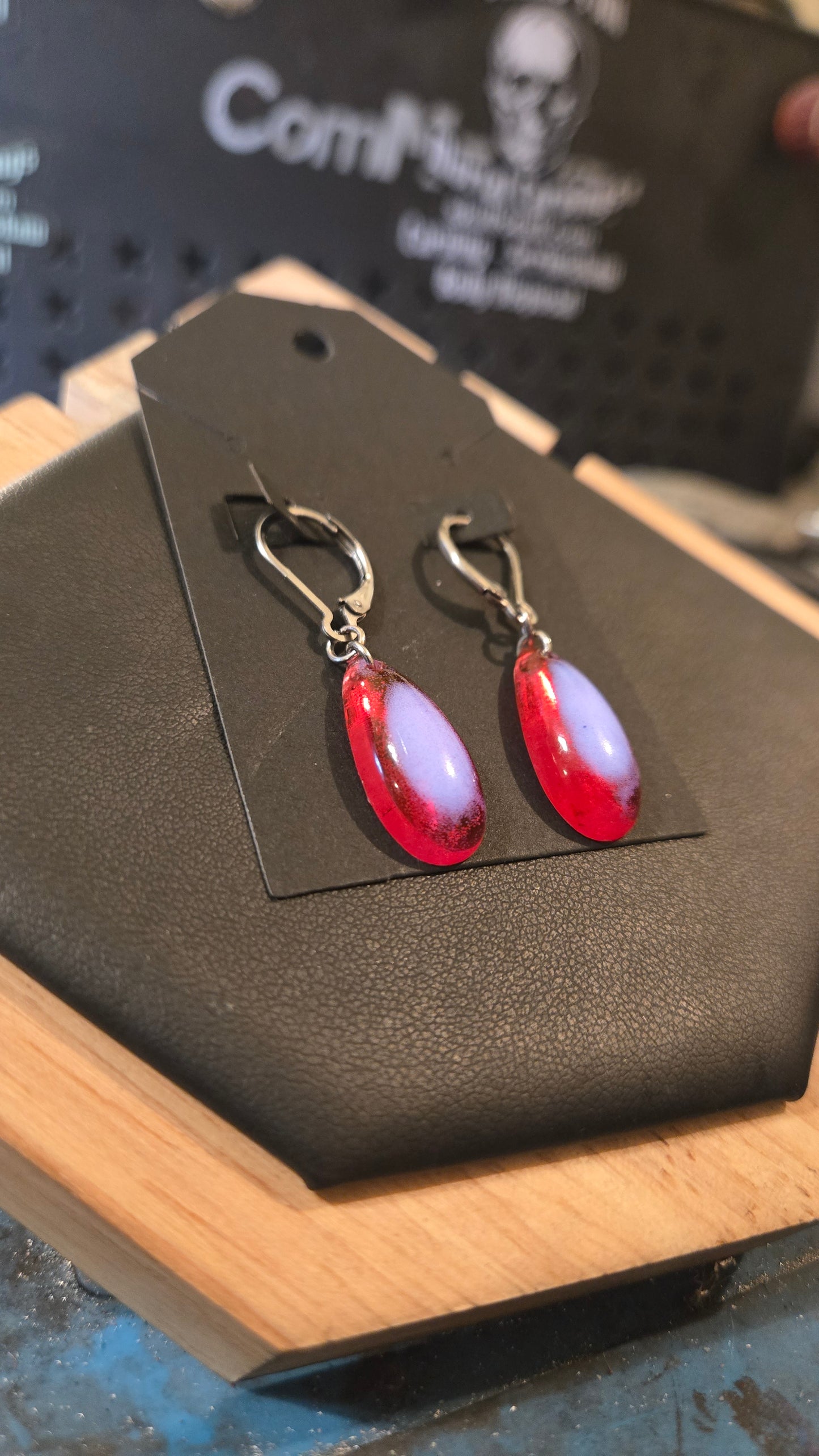 Galaxy’s Eye – Handmade Glow Resin Earrings