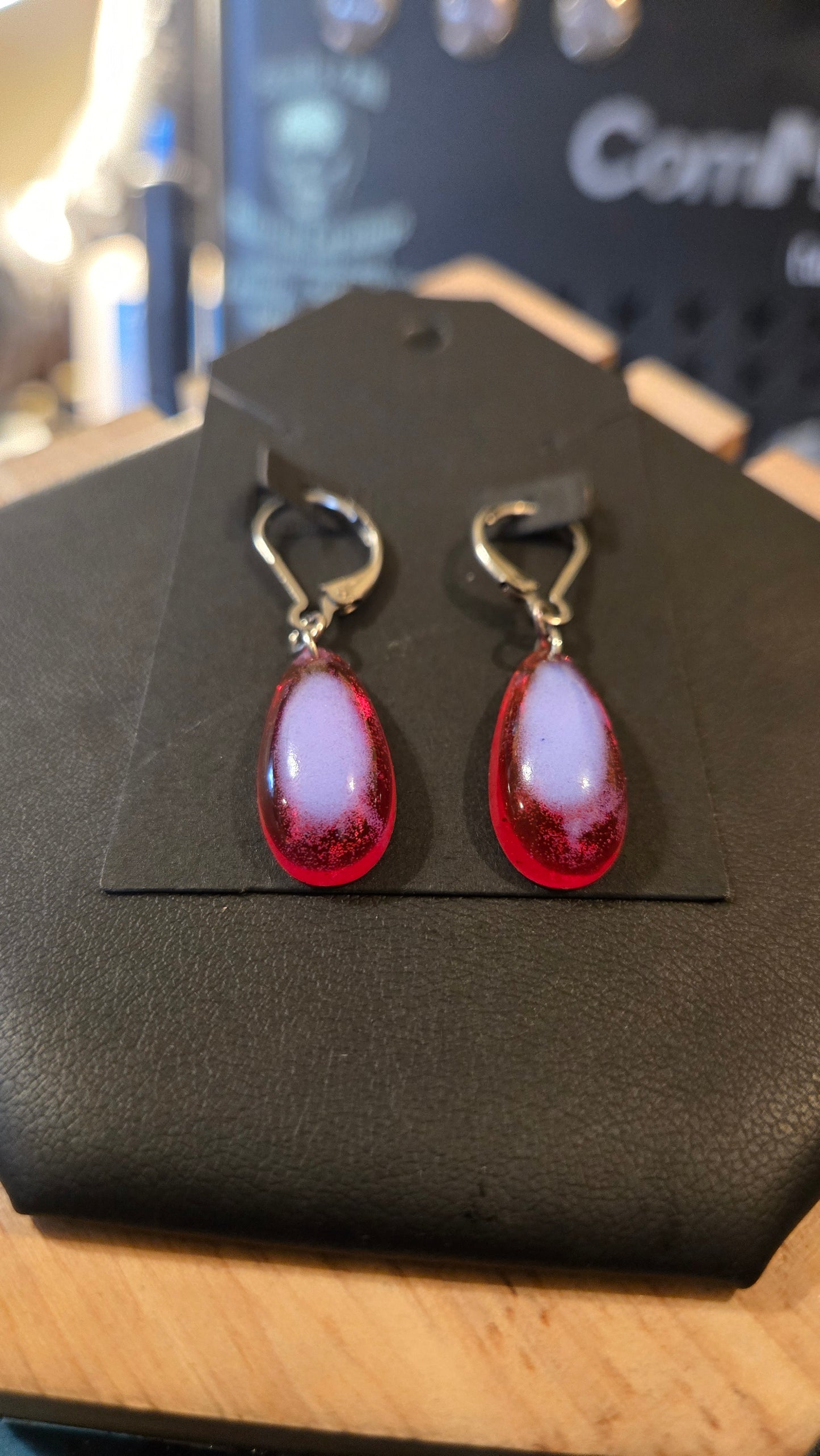 Galaxy’s Eye – Handmade Glow Resin Earrings