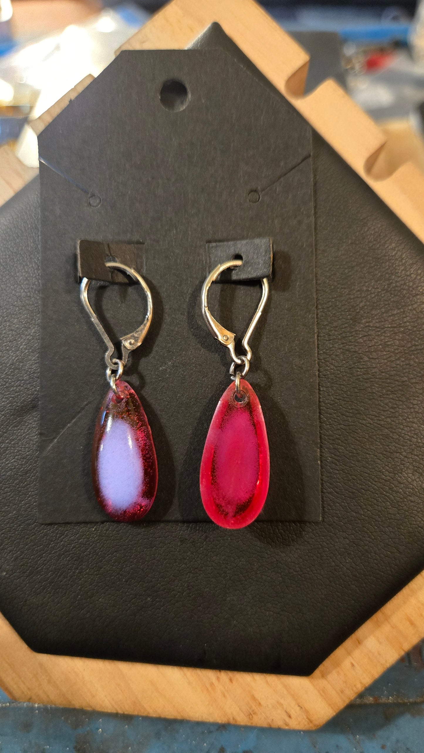 Galaxy’s Eye – Handmade Glow Resin Earrings