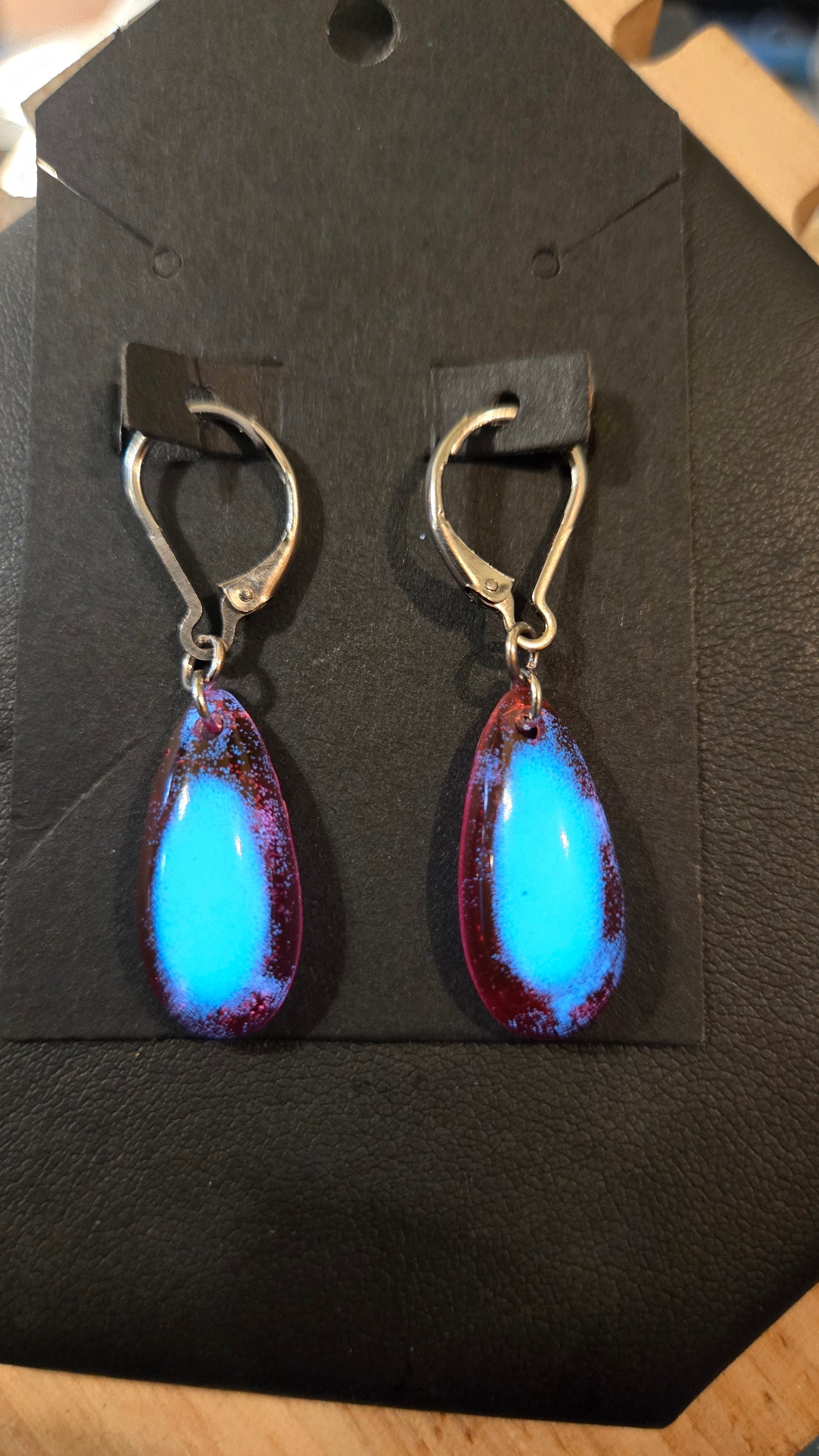Galaxy’s Eye – Handmade Glow Resin Earrings