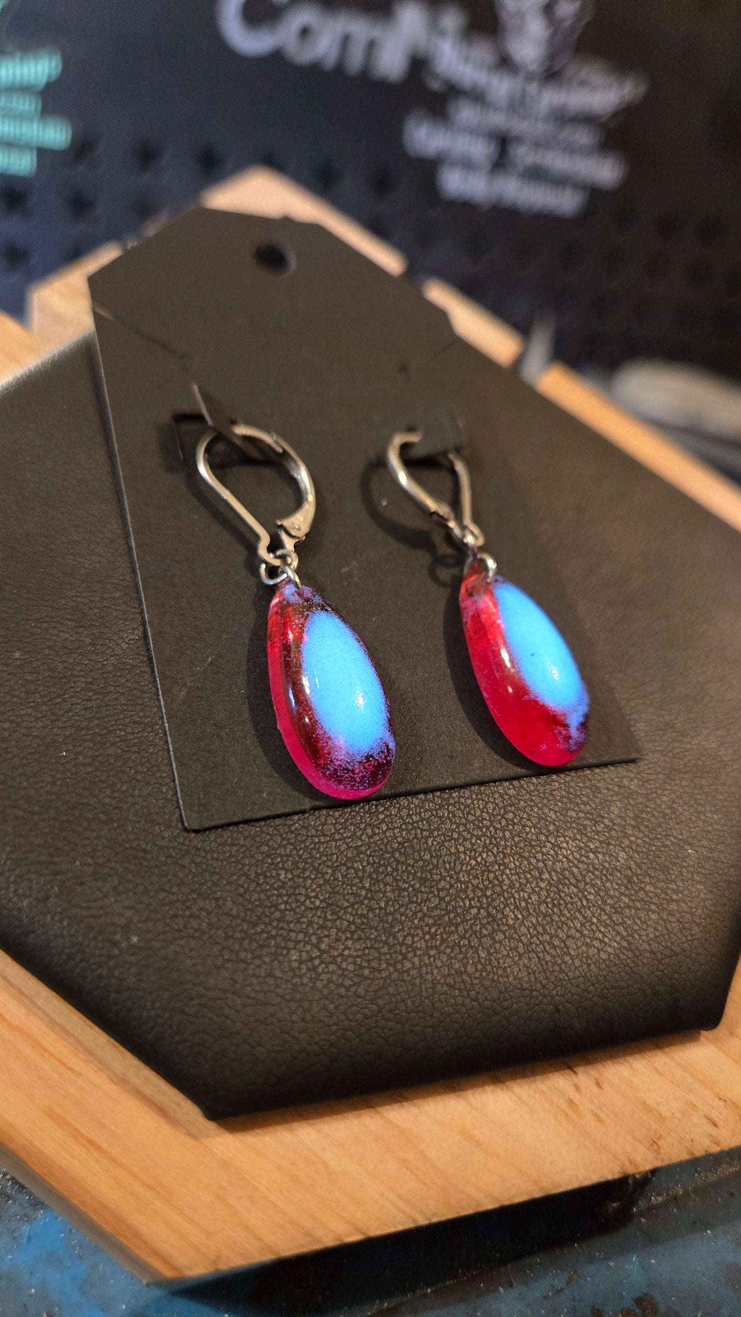 Galaxy’s Eye – Handmade Glow Resin Earrings