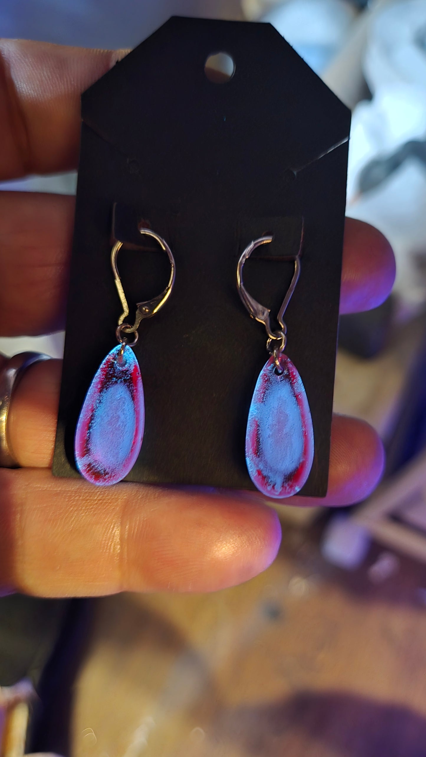 Galaxy’s Eye – Handmade Glow Resin Earrings