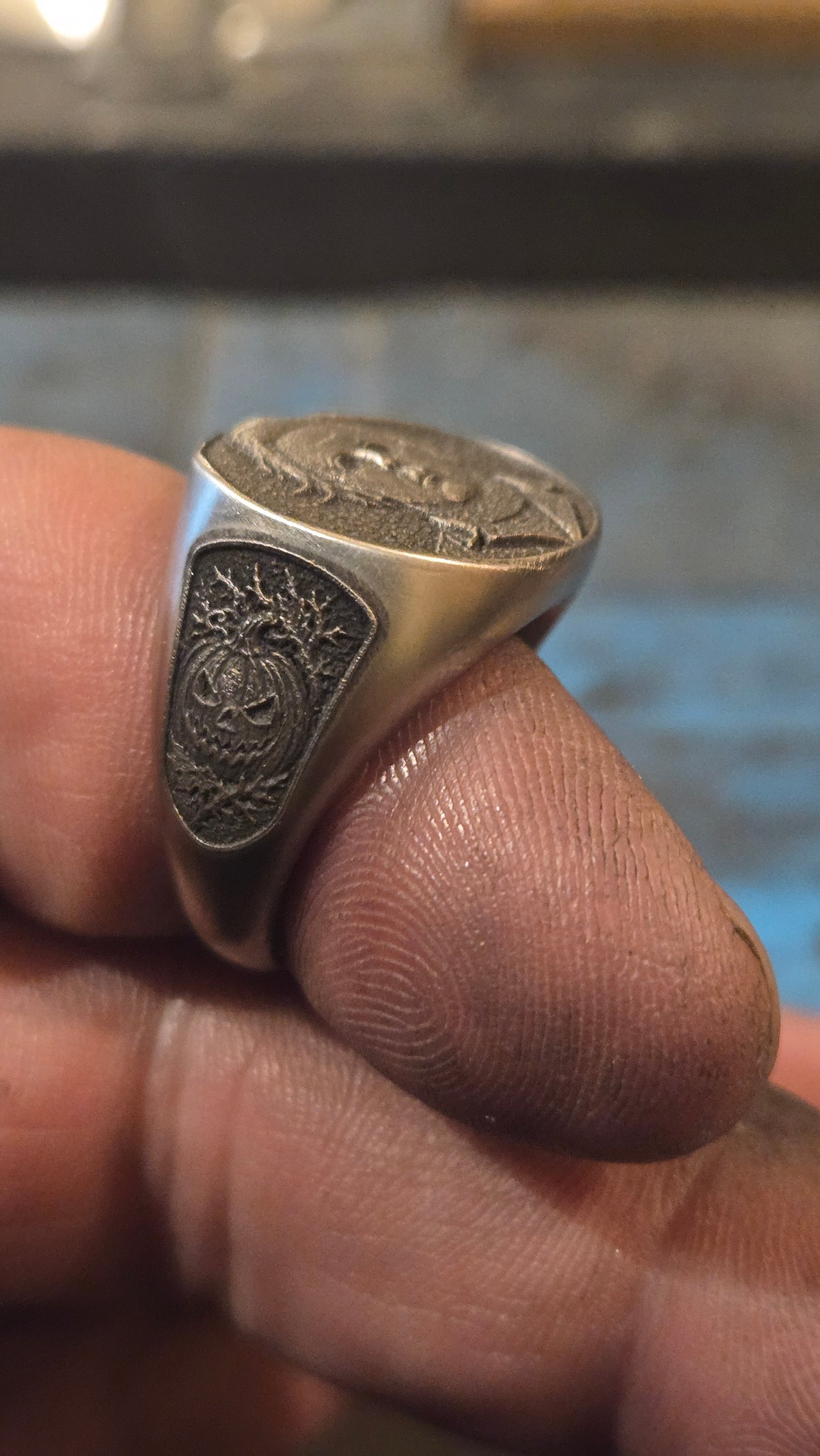 Michael Myers “The Shape” Signet Ring – Deep Engraved Horror Ring