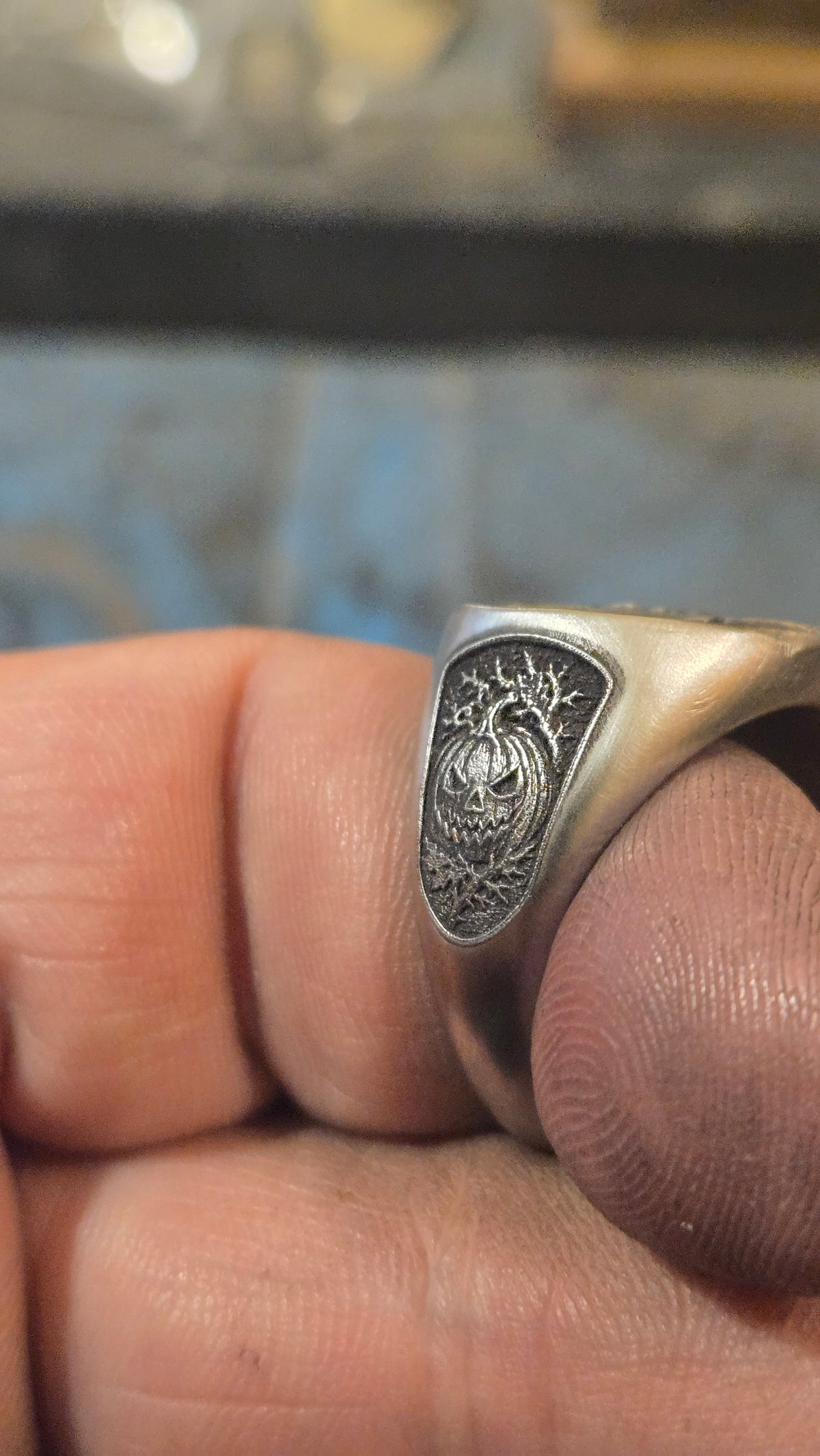 Michael Myers “The Shape” Signet Ring – Deep Engraved Horror Ring