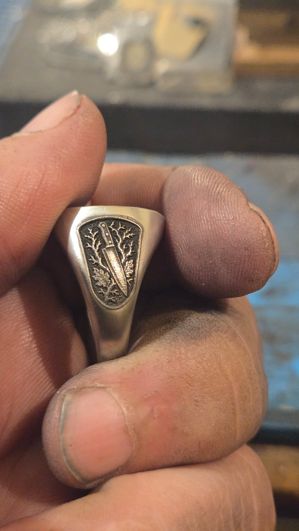 Michael Myers “The Shape” Signet Ring – Deep Engraved Horror Ring