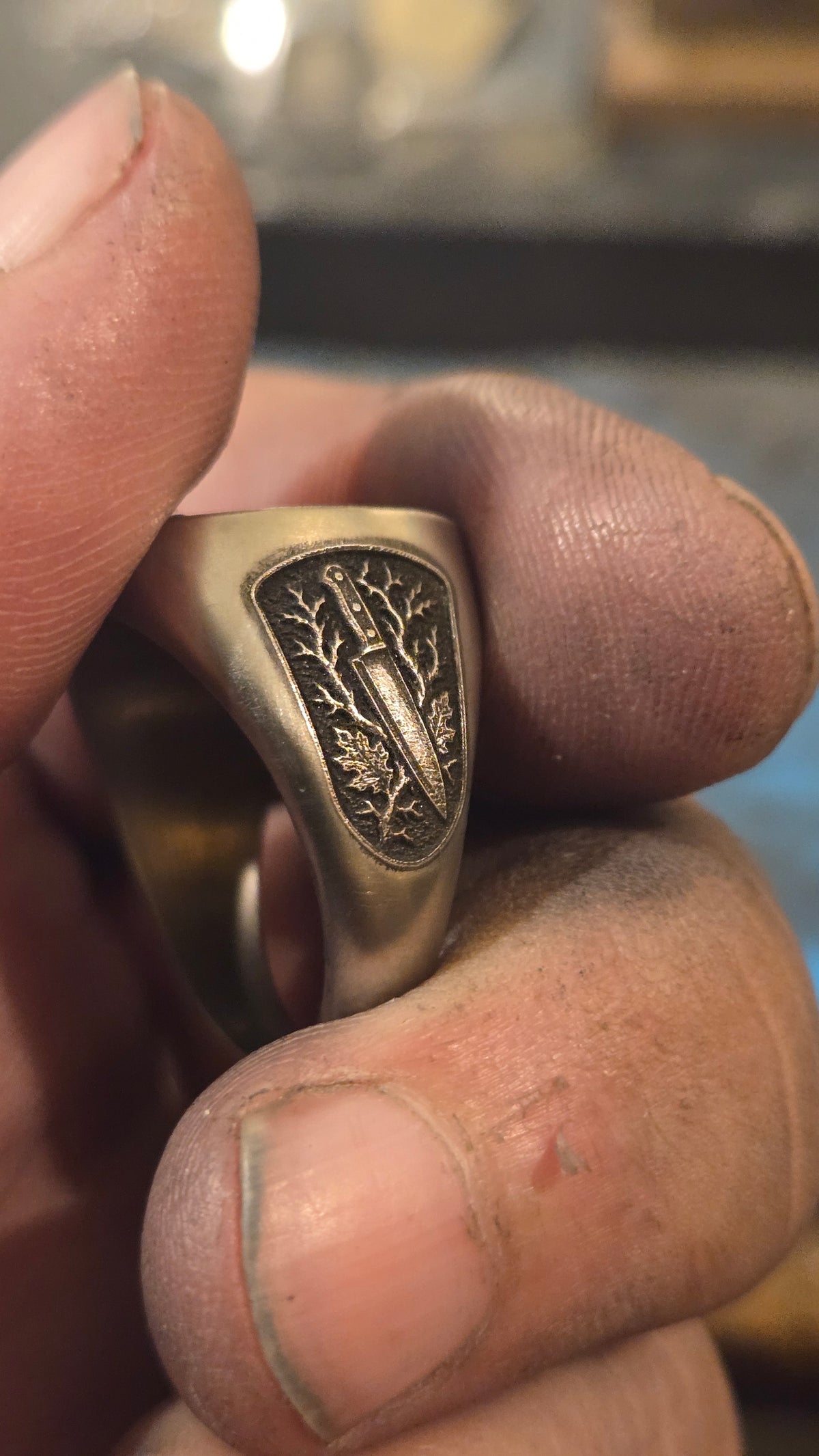 Michael Myers “The Shape” Signet Ring – Deep Engraved Horror Ring