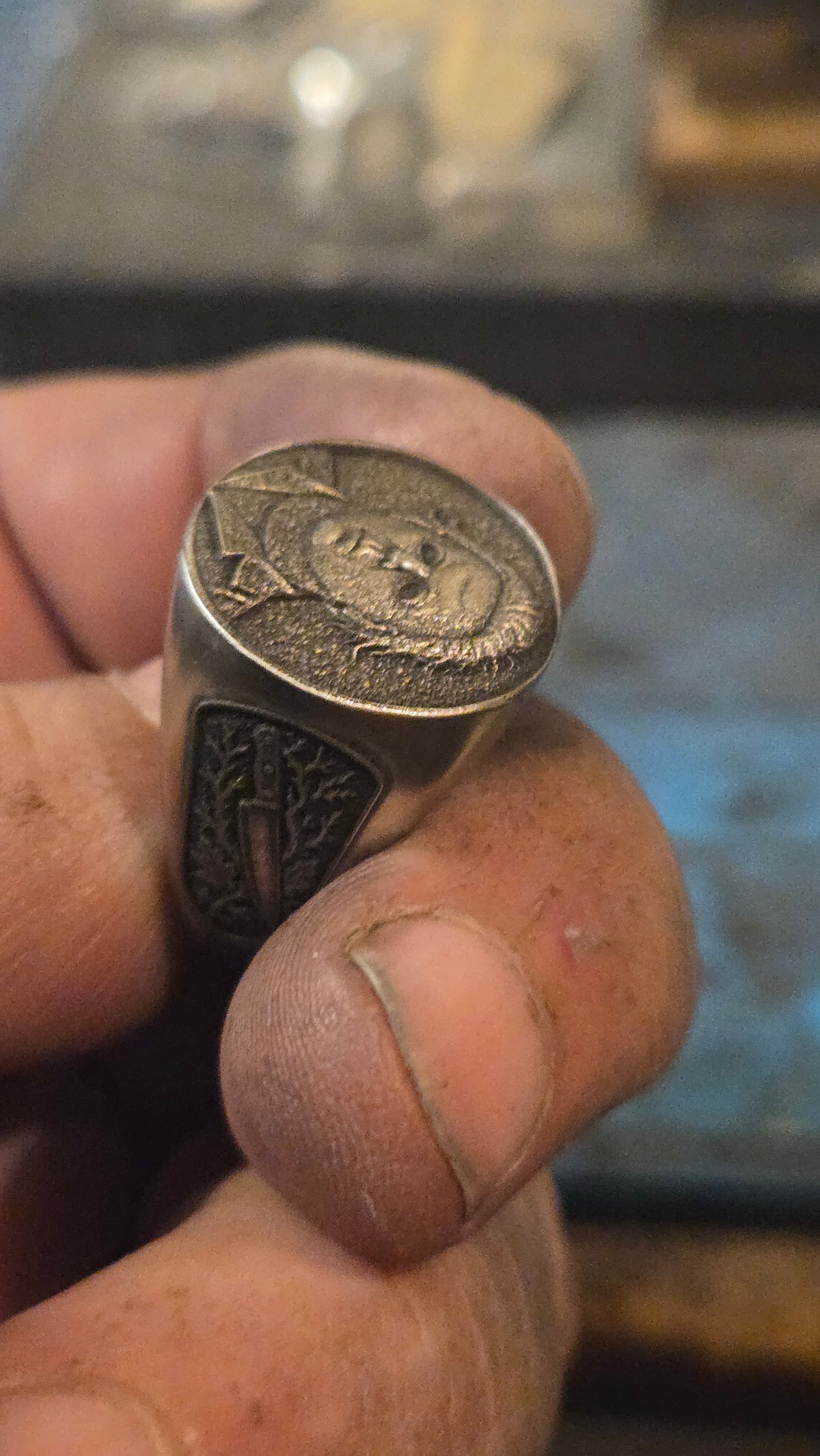 Michael Myers “The Shape” Signet Ring – Deep Engraved Horror Ring