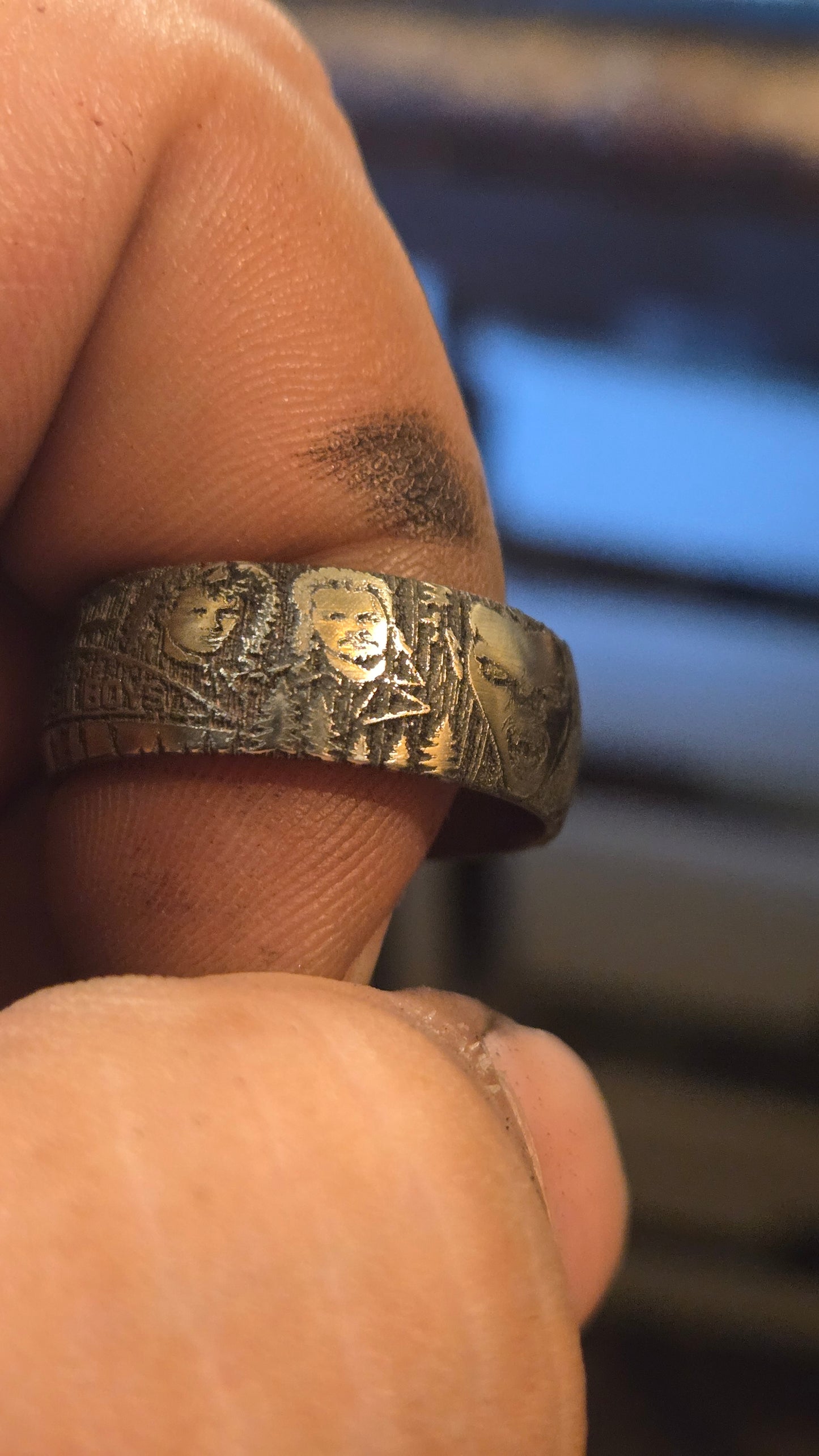 The Lost Boys Inspired Ring – Full Wrap Deep Engraved
