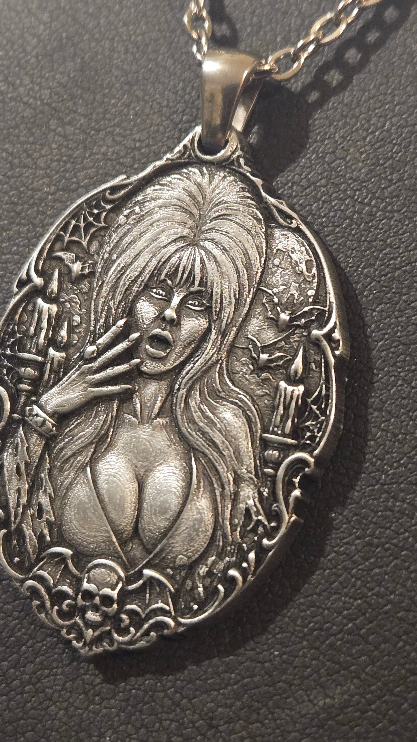 Elvira Mistress of the Dark Inspired Pendant