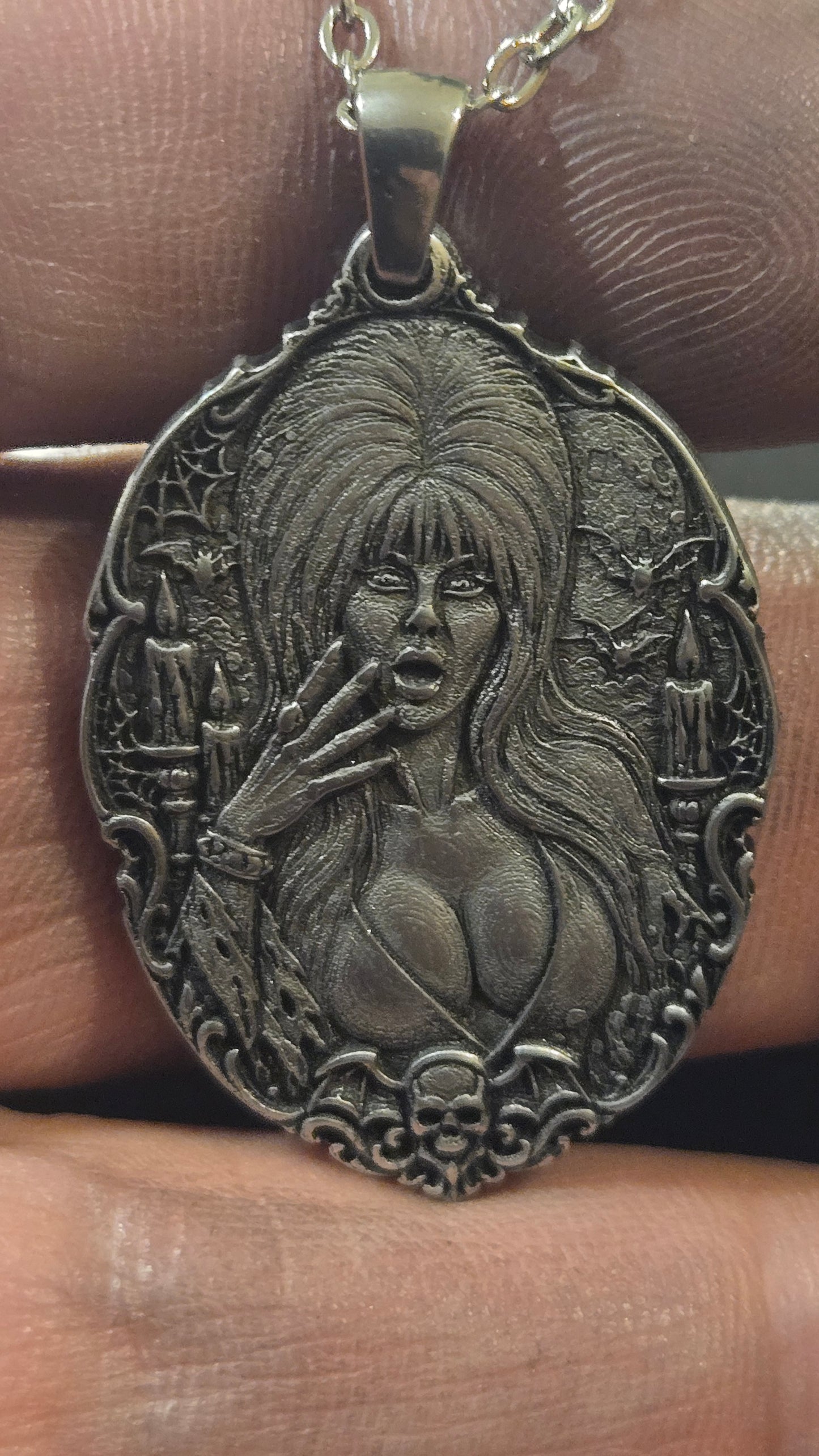 Elvira Mistress of the Dark Inspired Pendant