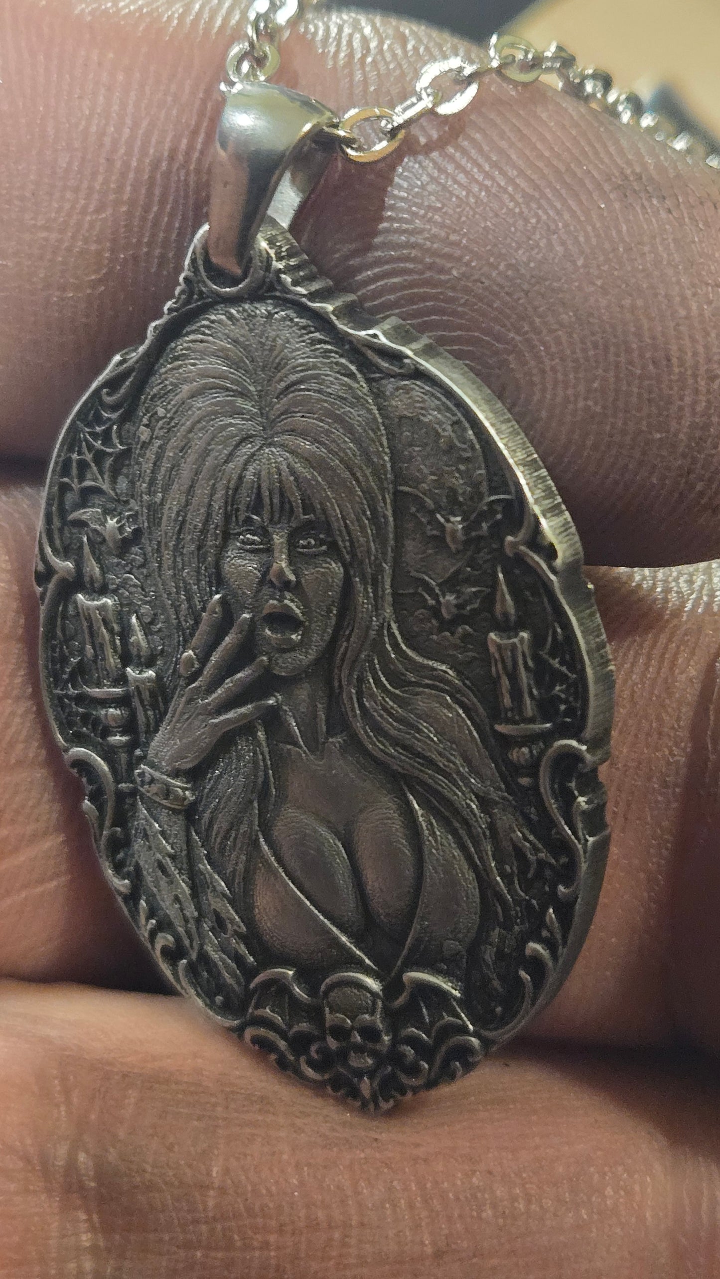 Elvira Mistress of the Dark Inspired Pendant