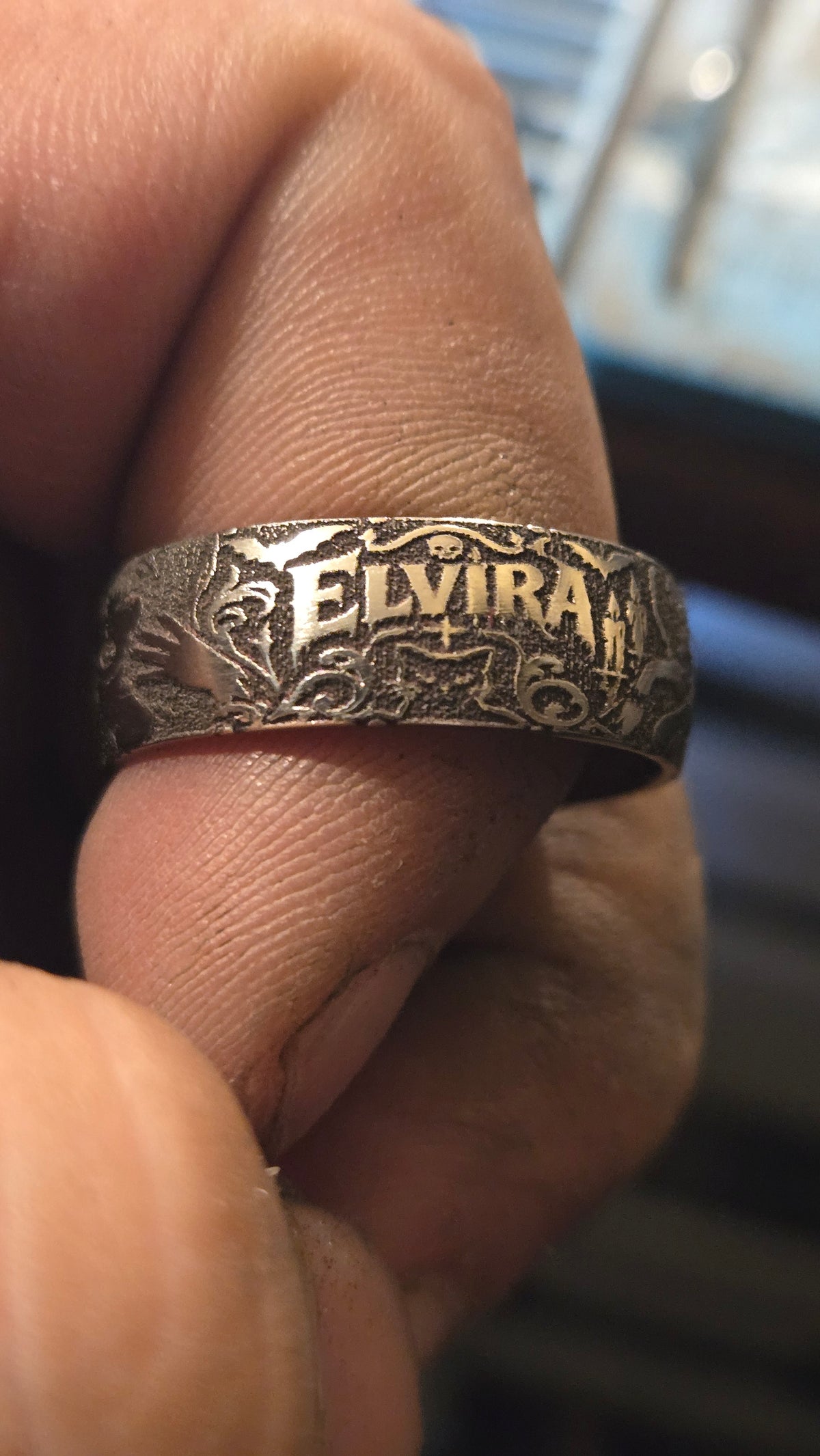 Elvira Mistress of the Dark Inspired Ring