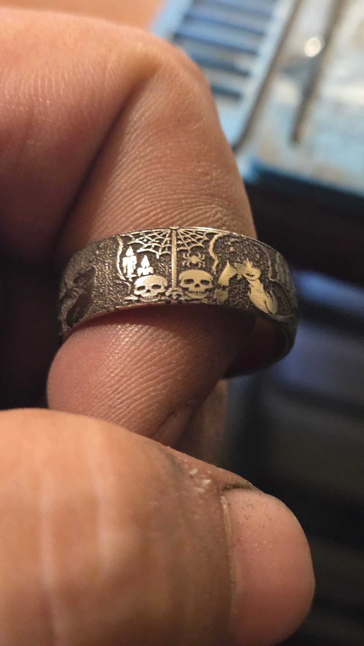 Elvira Mistress of the Dark Inspired Ring