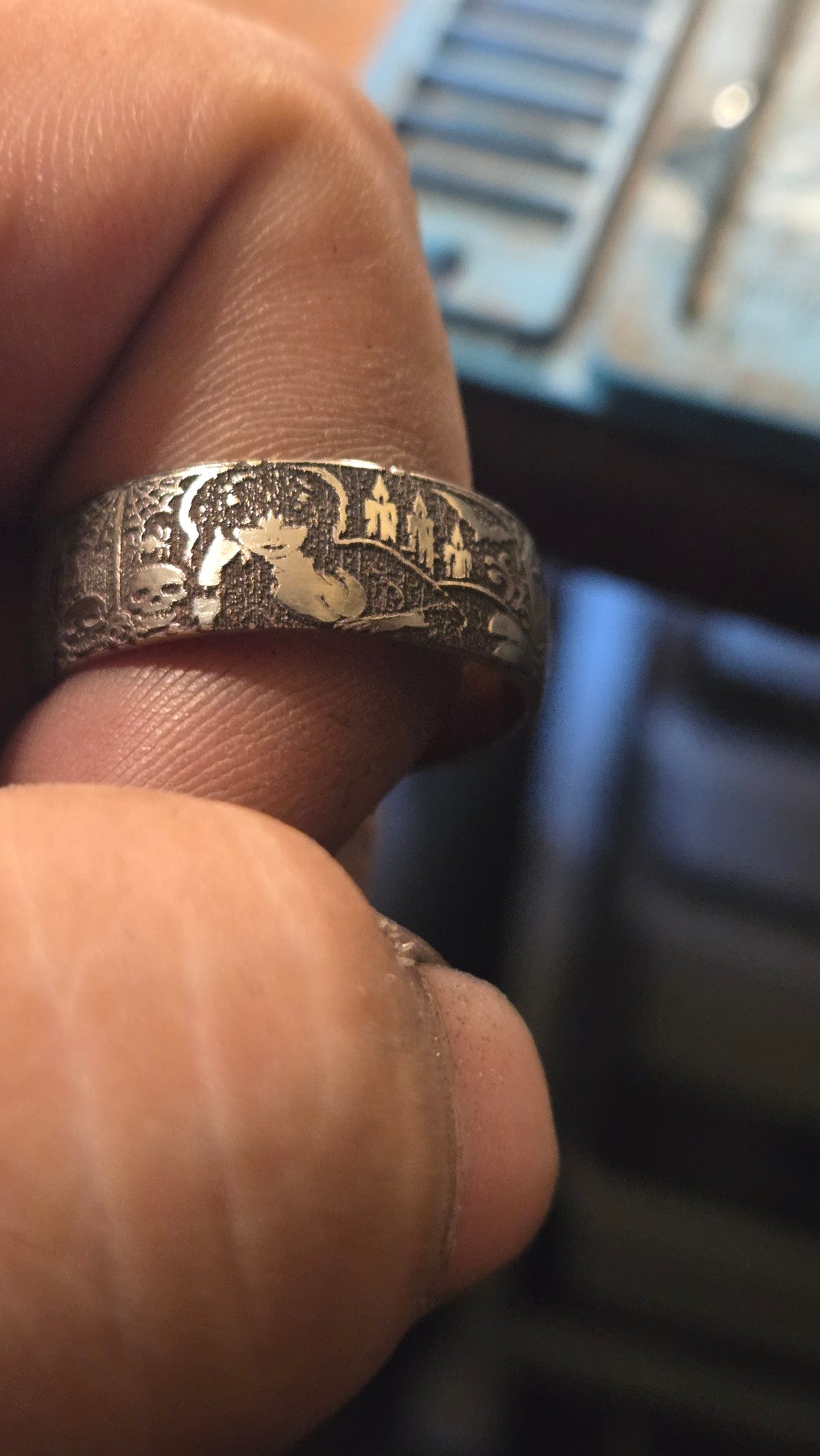 Elvira Mistress of the Dark Inspired Ring