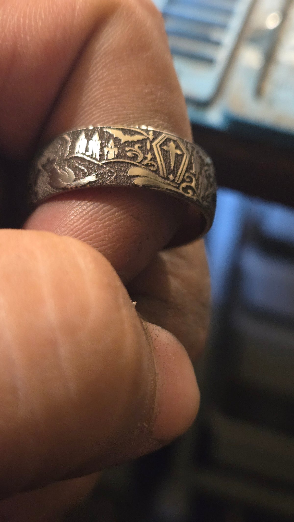 Elvira Mistress of the Dark Inspired Ring