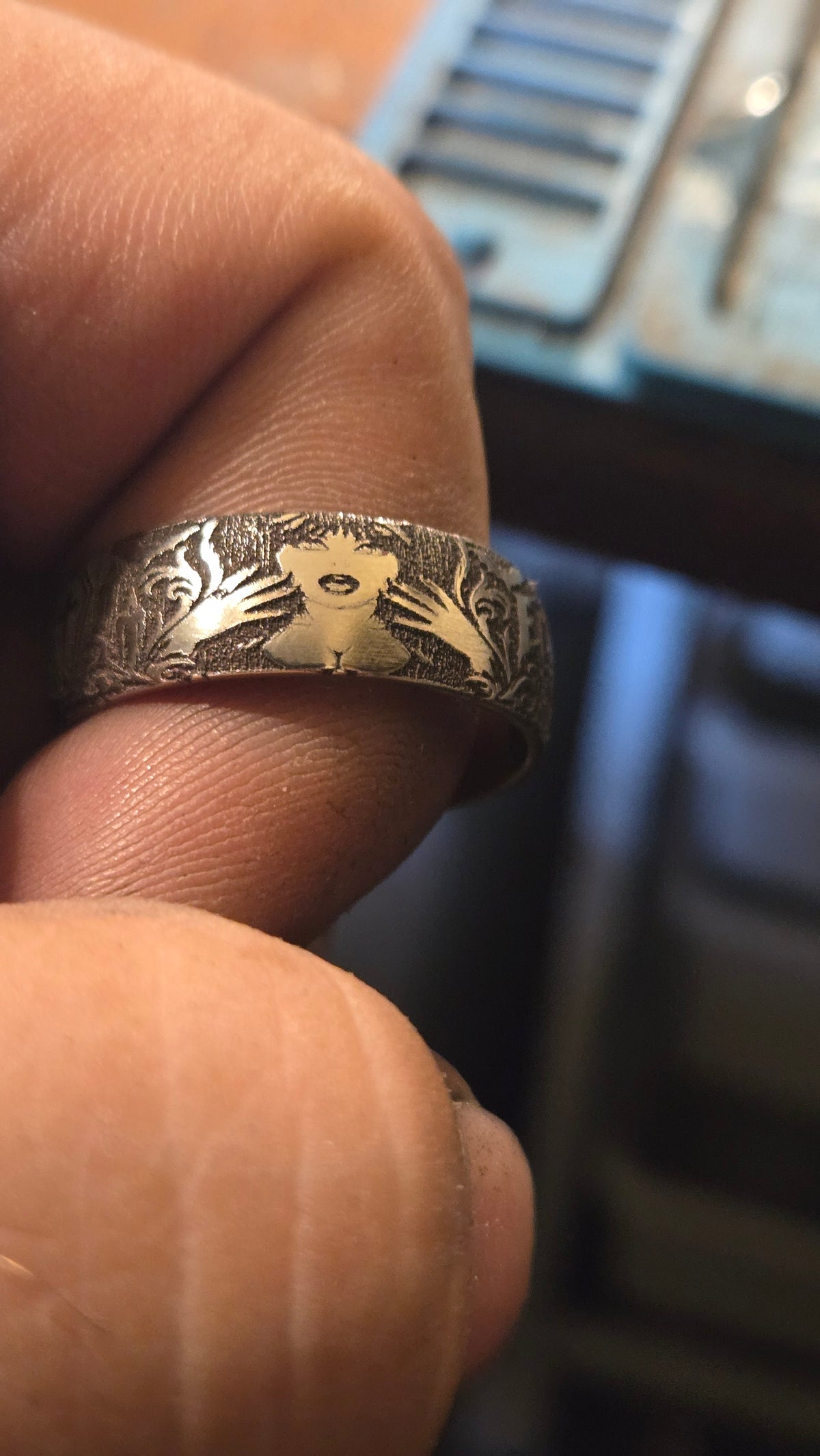 Elvira Mistress of the Dark Inspired Ring
