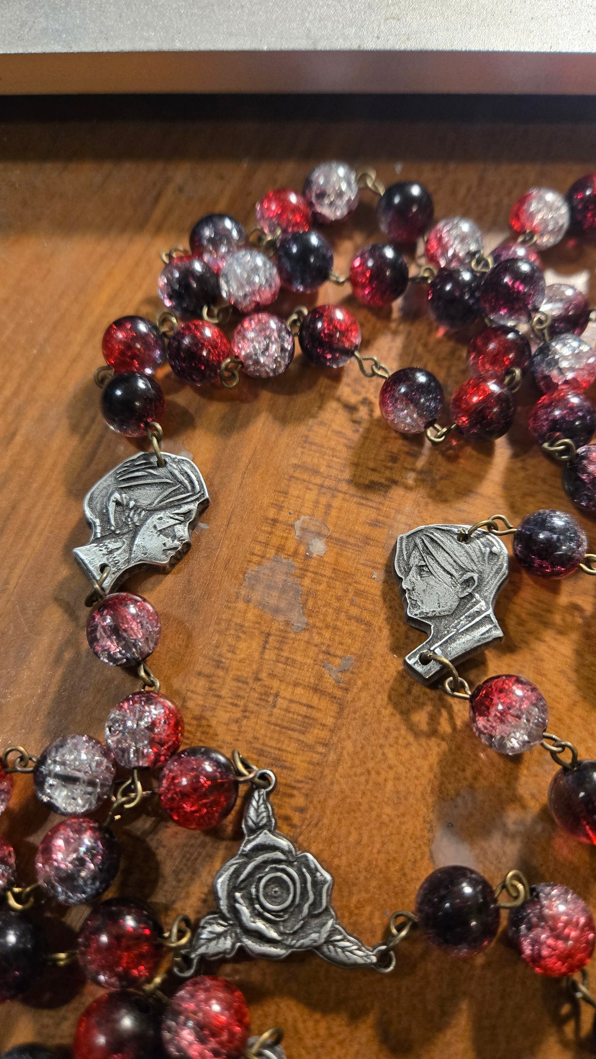 Handmade My Chemical Romance Gothic Rosary Necklace – One-of-a-Kind Wearable Art