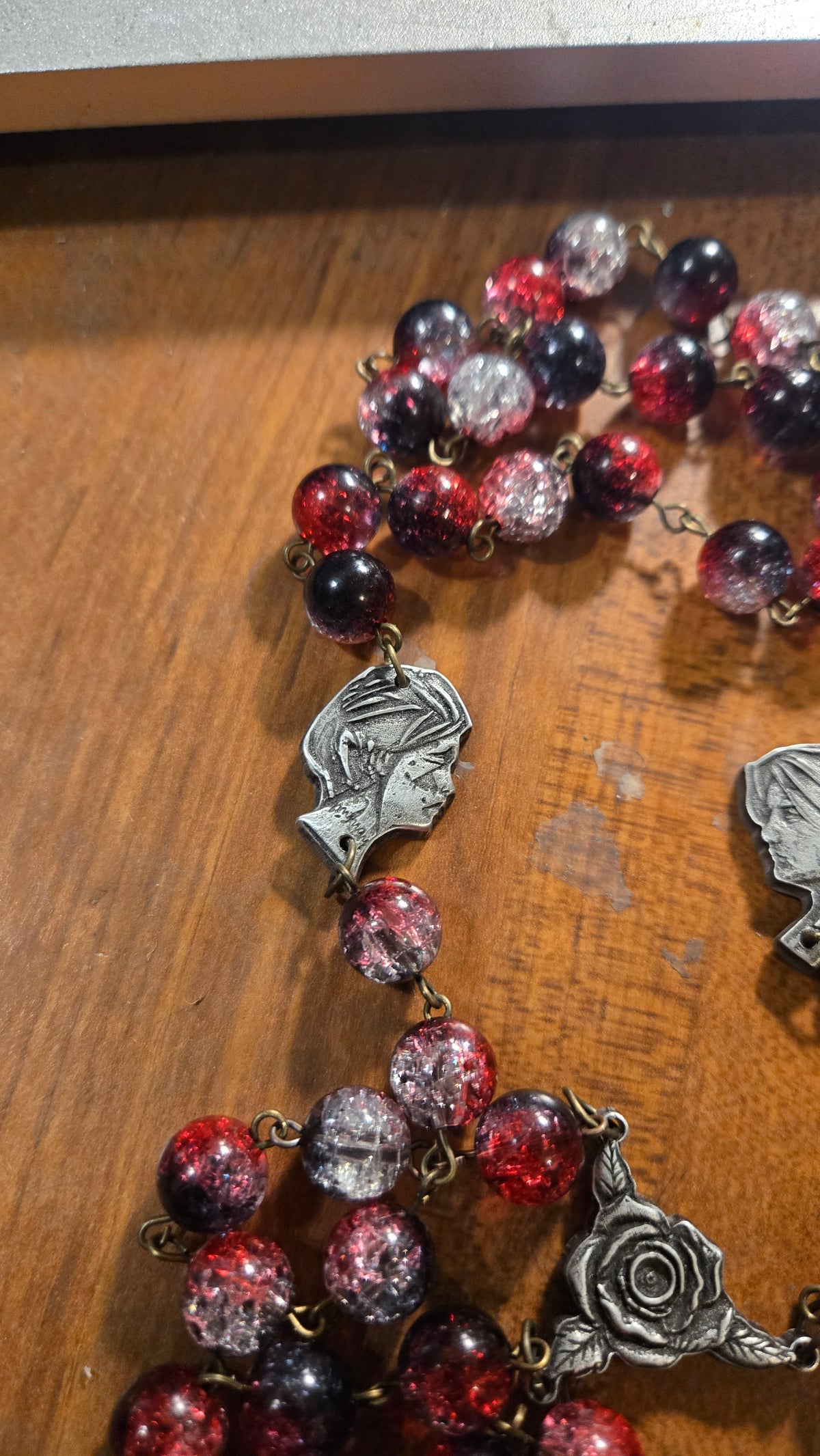 Handmade My Chemical Romance Gothic Rosary Necklace – One-of-a-Kind Wearable Art