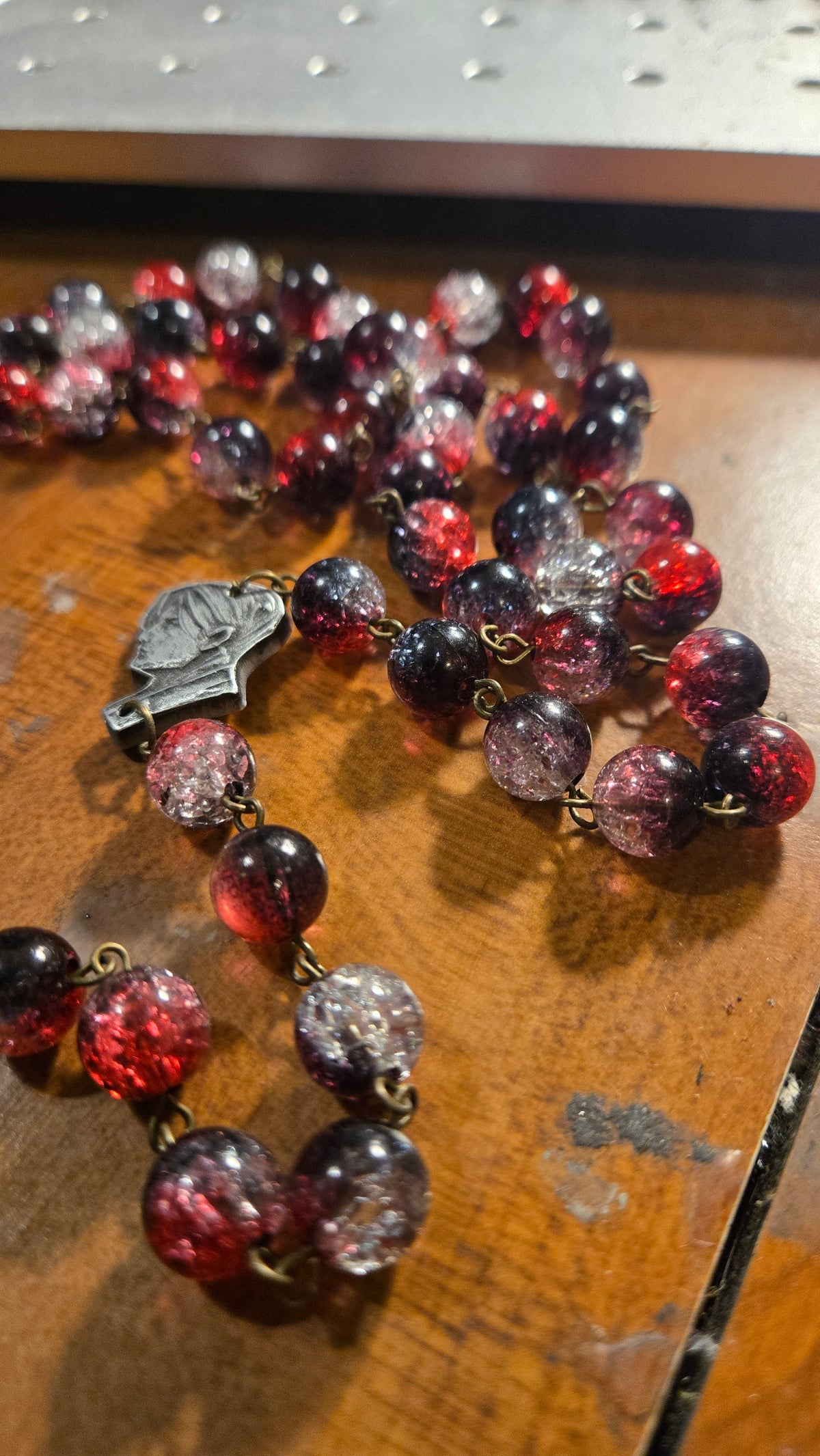 Handmade My Chemical Romance Gothic Rosary Necklace – One-of-a-Kind Wearable Art
