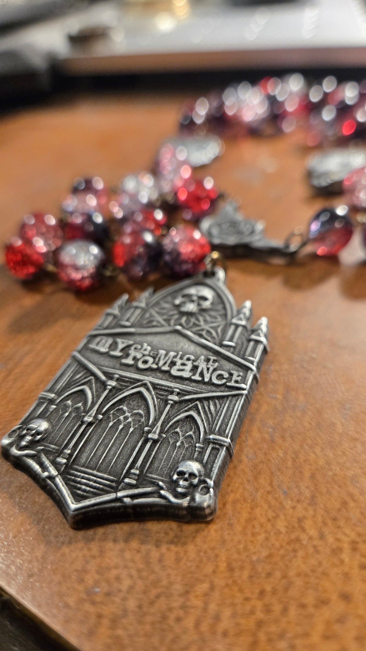 Handmade My Chemical Romance Gothic Rosary Necklace – One-of-a-Kind Wearable Art