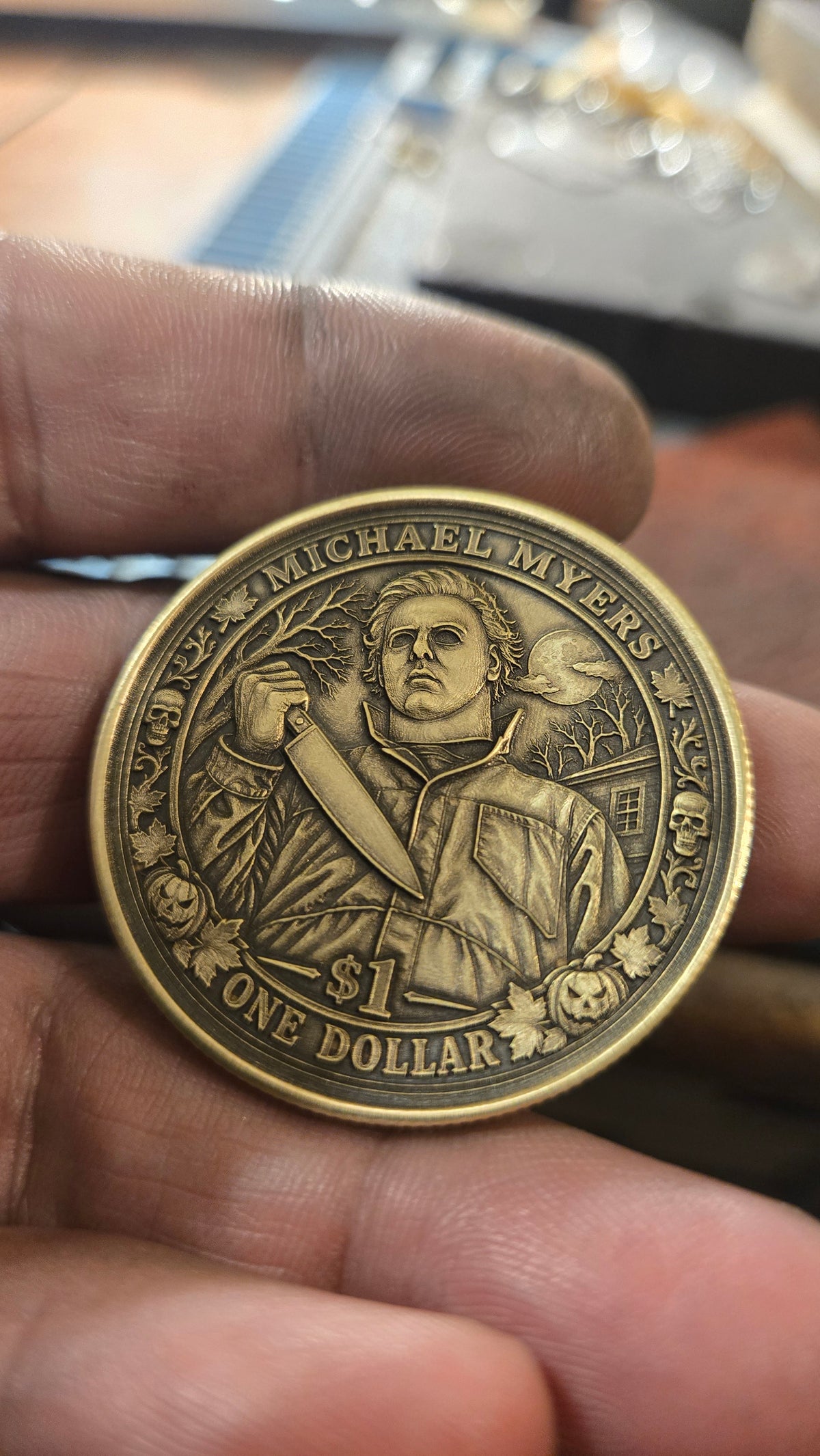 Michael Myers Halloween 1978 Collector Coin – 40mm Double-Sided Horror Coin