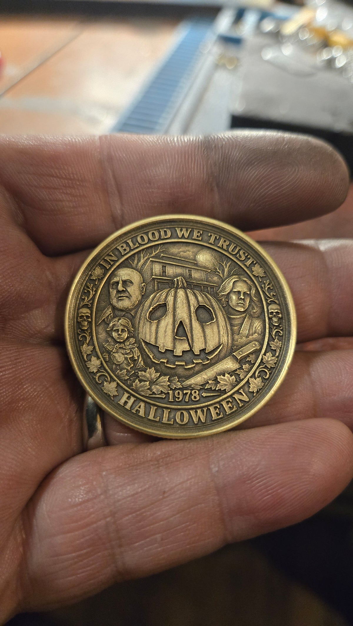 Michael Myers Halloween 1978 Collector Coin – 40mm Double-Sided Horror Coin