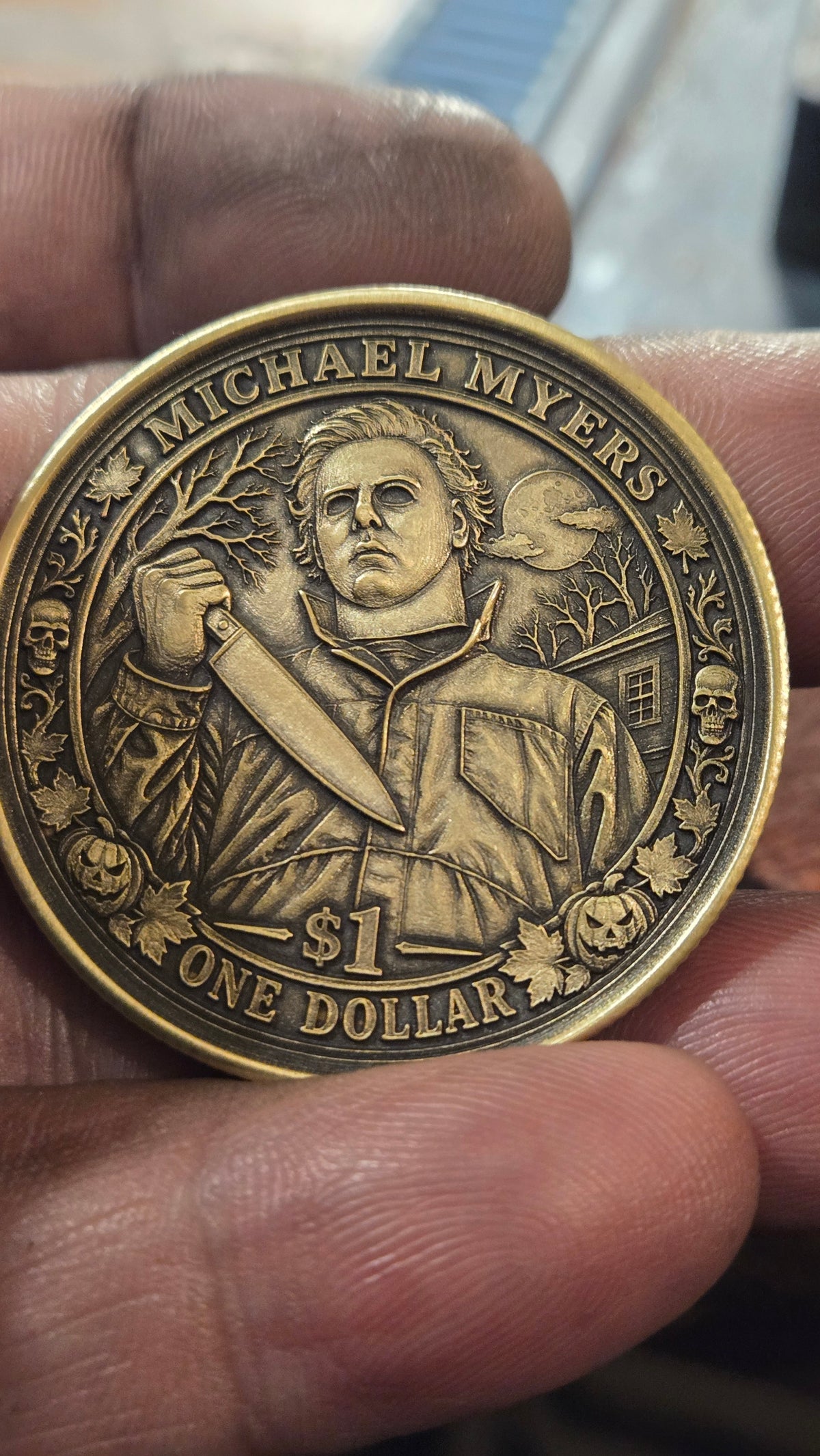 Michael Myers Halloween 1978 Collector Coin – 40mm Double-Sided Horror Coin