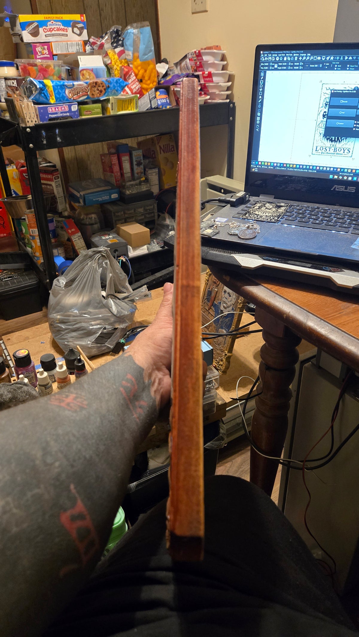 Michael Myers Reclaimed Haunted Barn Oak Wall Art — One of a Kind