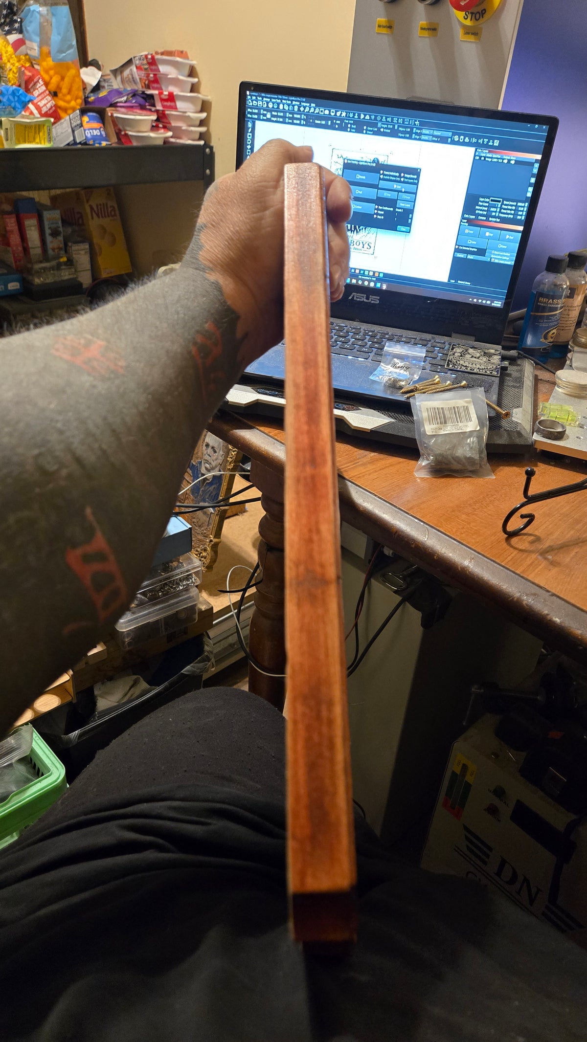 Michael Myers Reclaimed Haunted Barn Oak Wall Art — One of a Kind